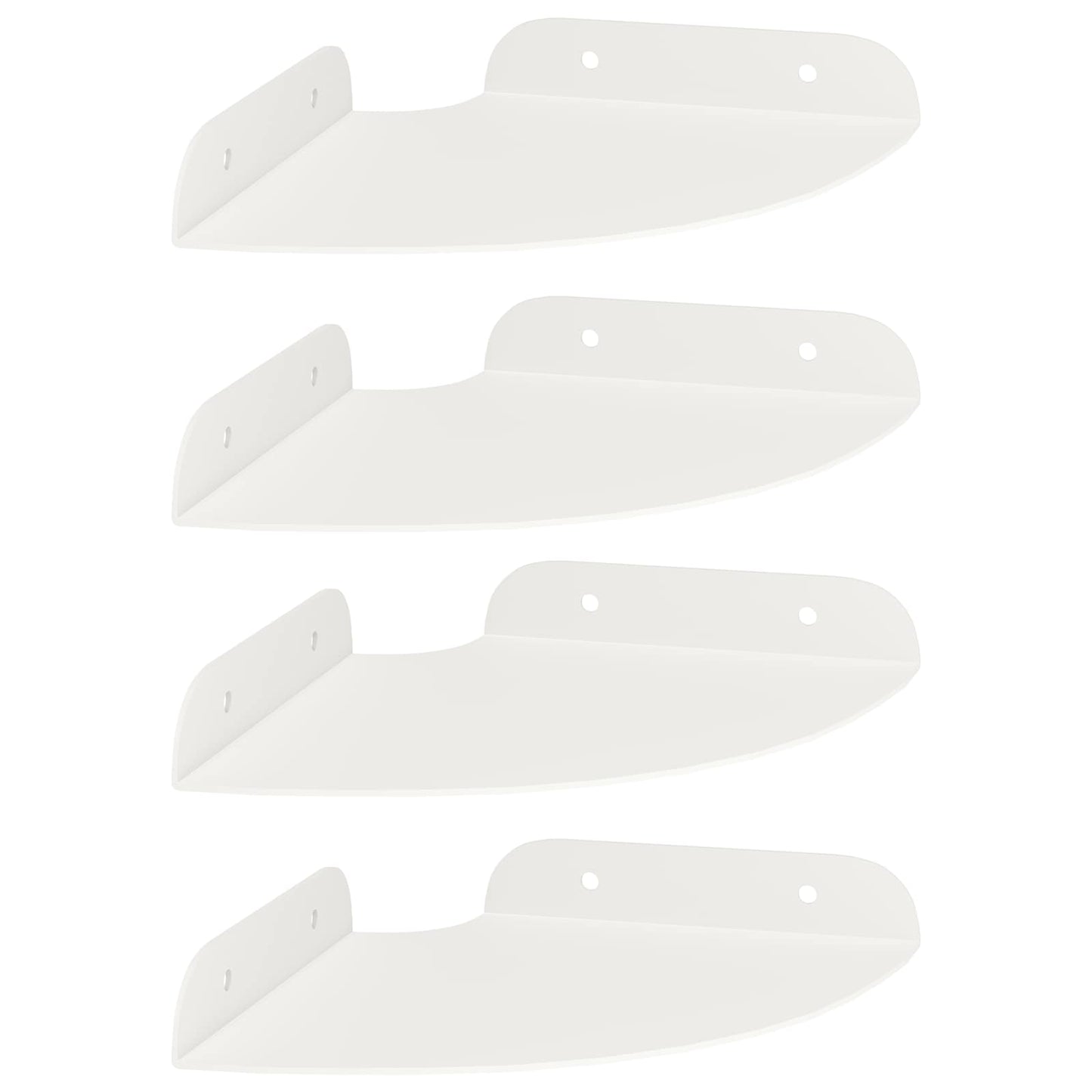 Floating Shelf with Shelf 4 pcs White 15 x 15 x 2 cm