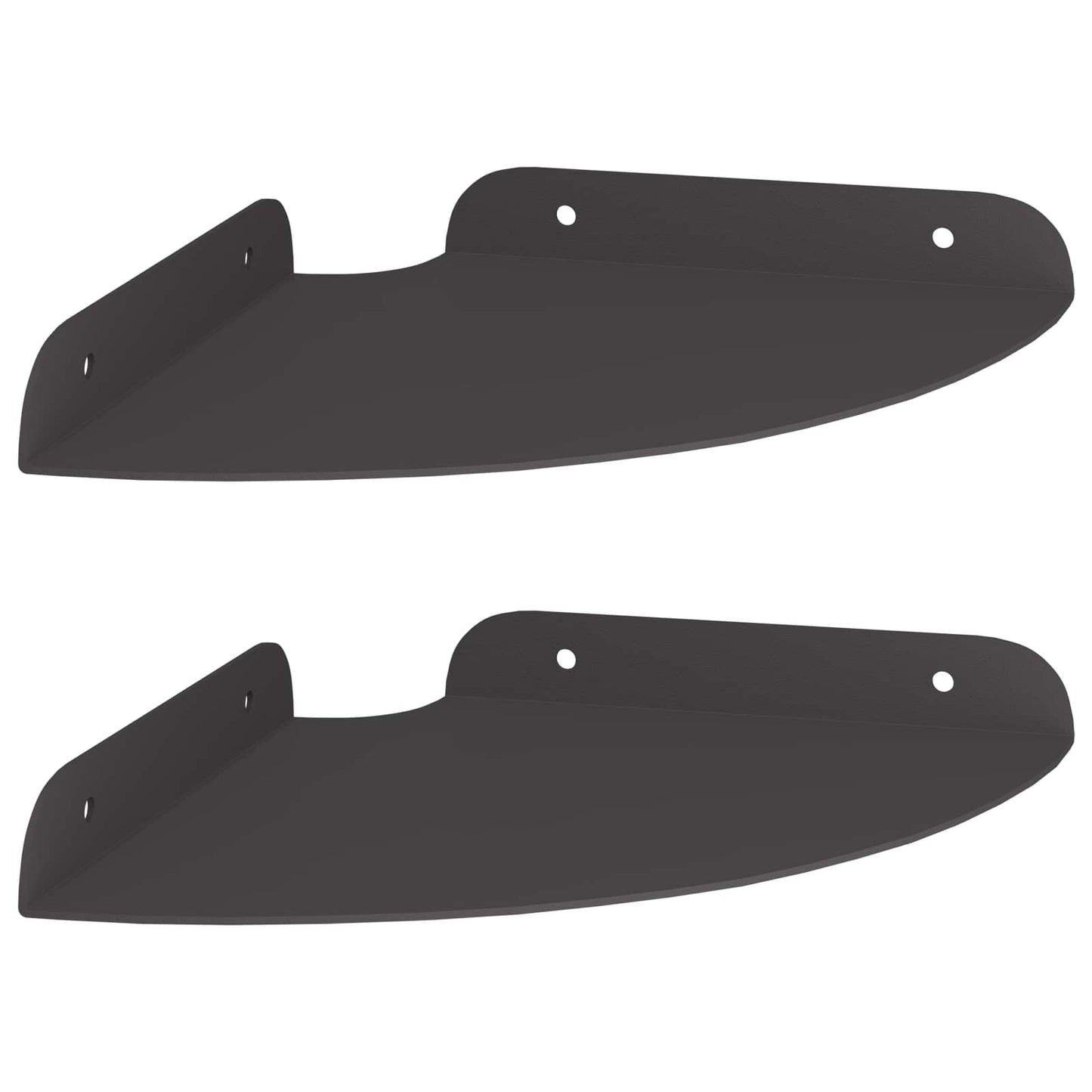 Floating Shelf with Shelf 2 pcs Black 18 x 18 x 2 cm