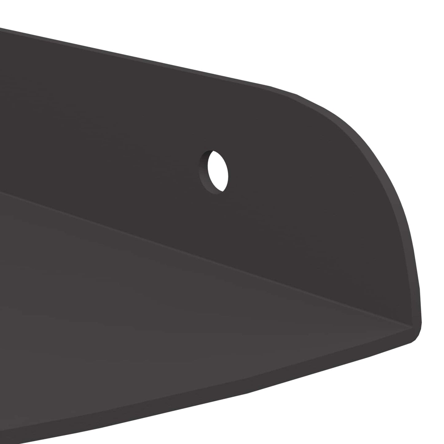 Floating Shelf with Shelf 4 pcs Black 18 x 18 x 2 cm