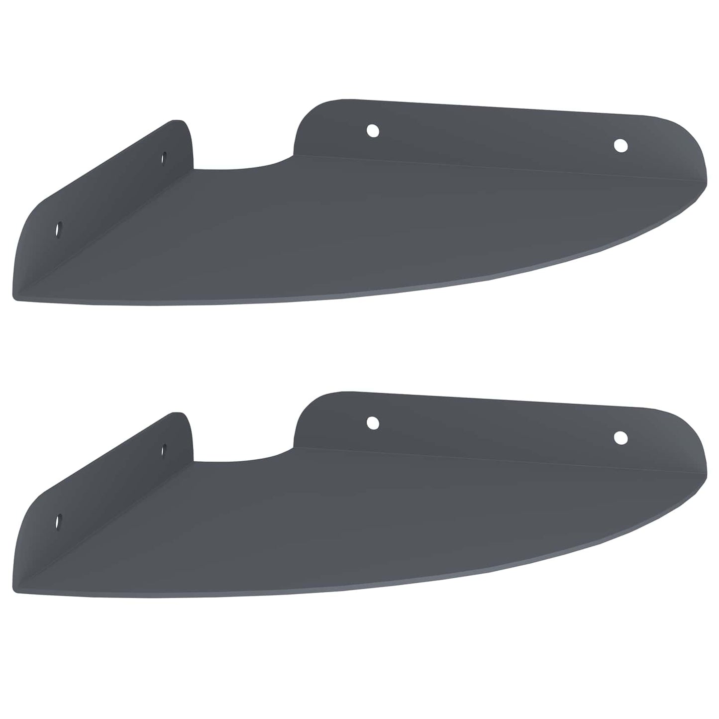 Floating Shelf with Shelf 2 pcs Anthracite 18 x 18 x 2 cm