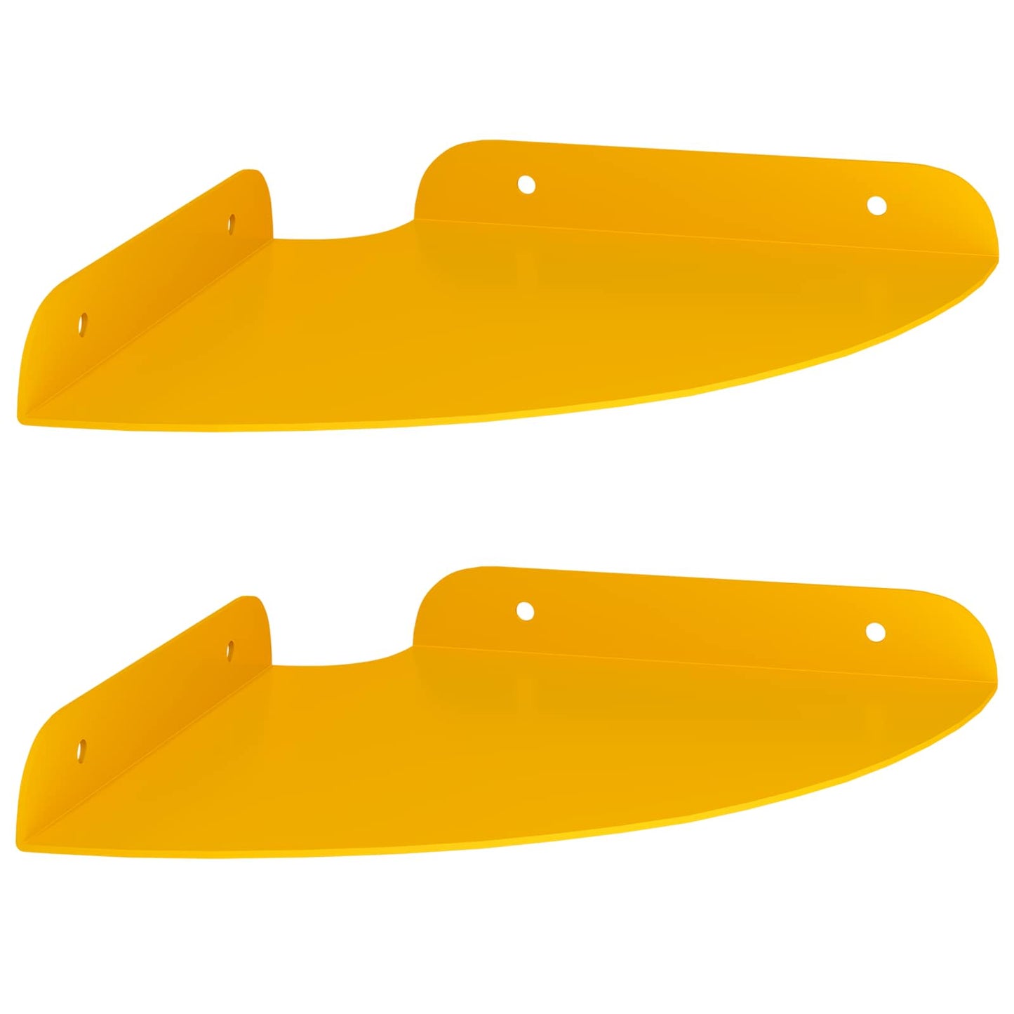 Floating Shelf with Shelf 2 pcs Mustard Yellow 18 x 18 x 2 cm