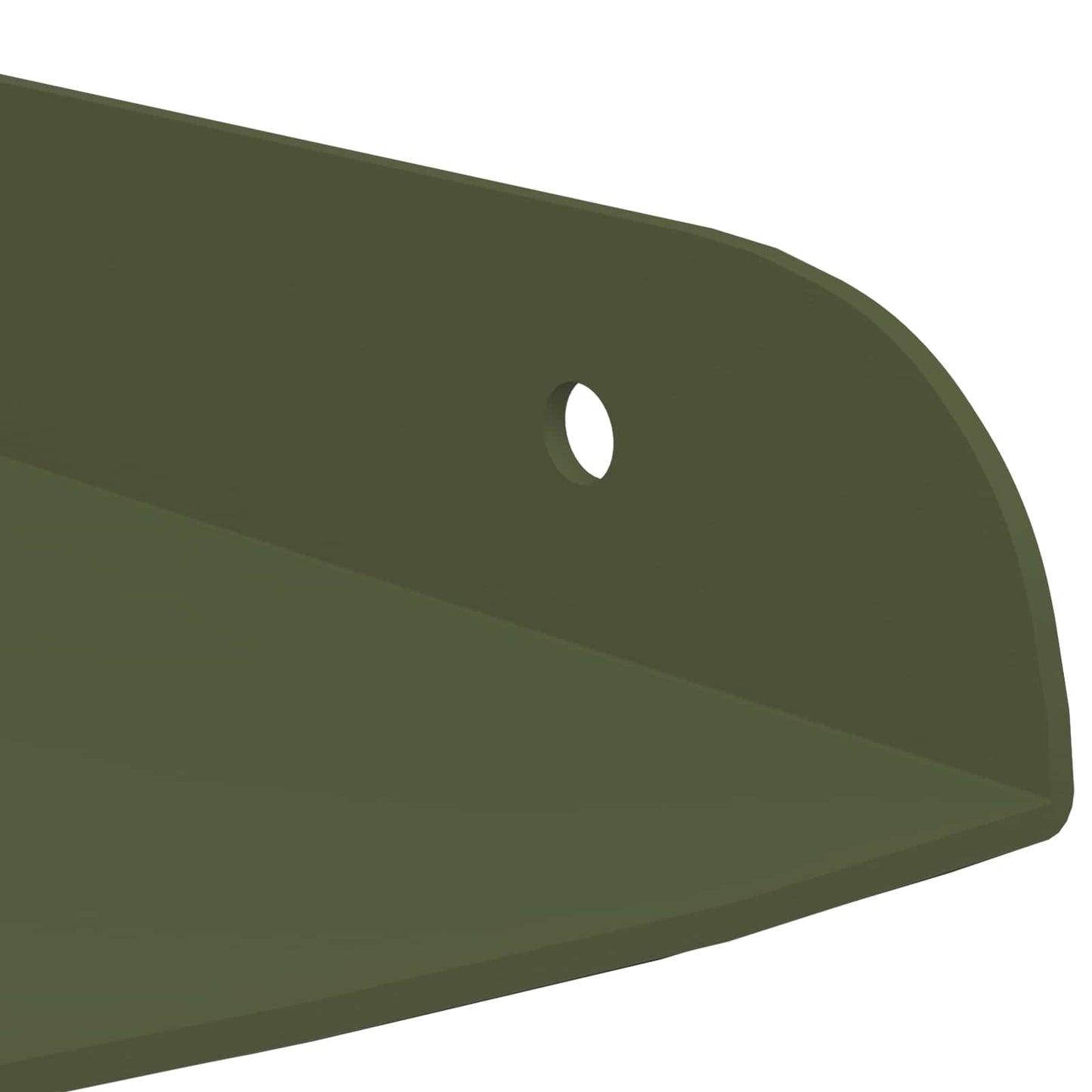 Floating Shelf with Shelf 4 pcs Olive Green 18 x 18 x 2 cm