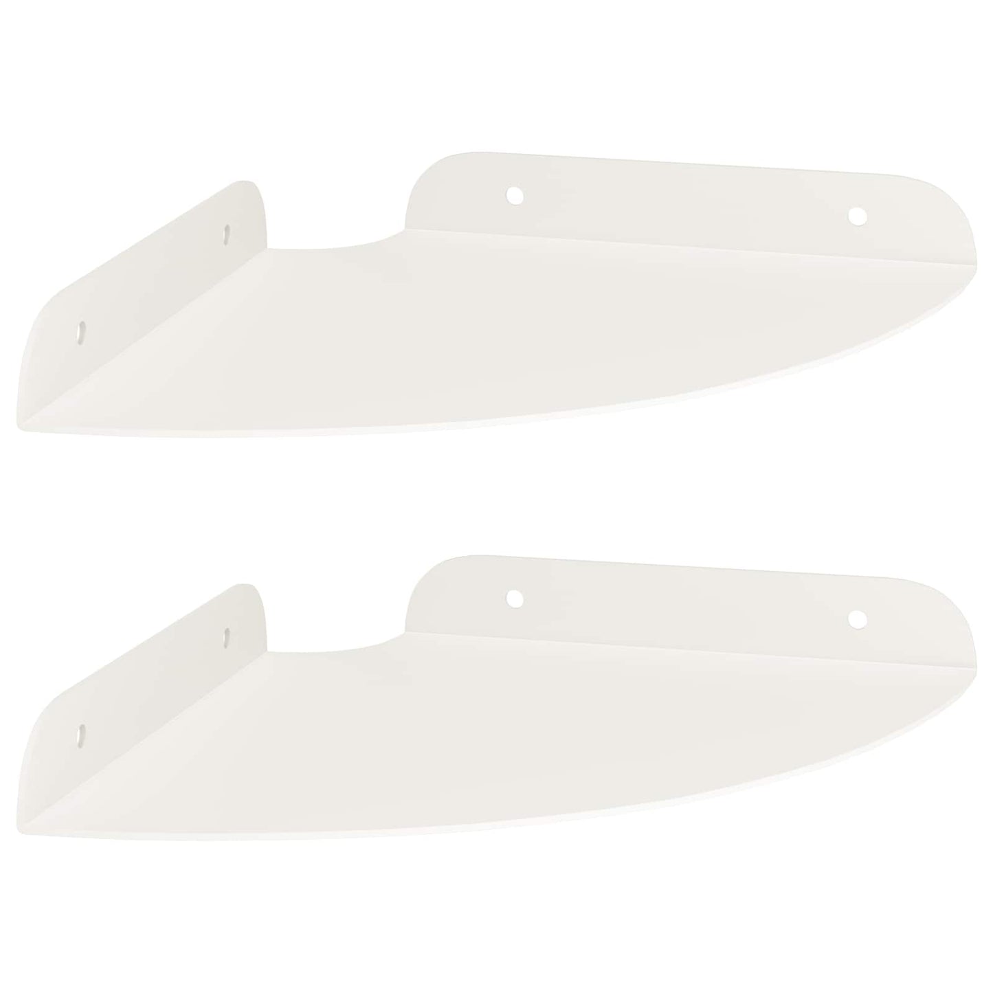 Floating Shelf with Shelf 2 pcs White 18 x 18 x 2 cm
