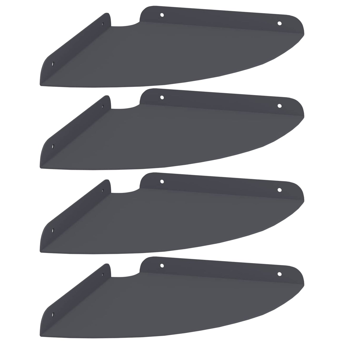 Floating Shelf with Shelf 4 pcs Anthracite 24 x 24 x 2.3 cm
