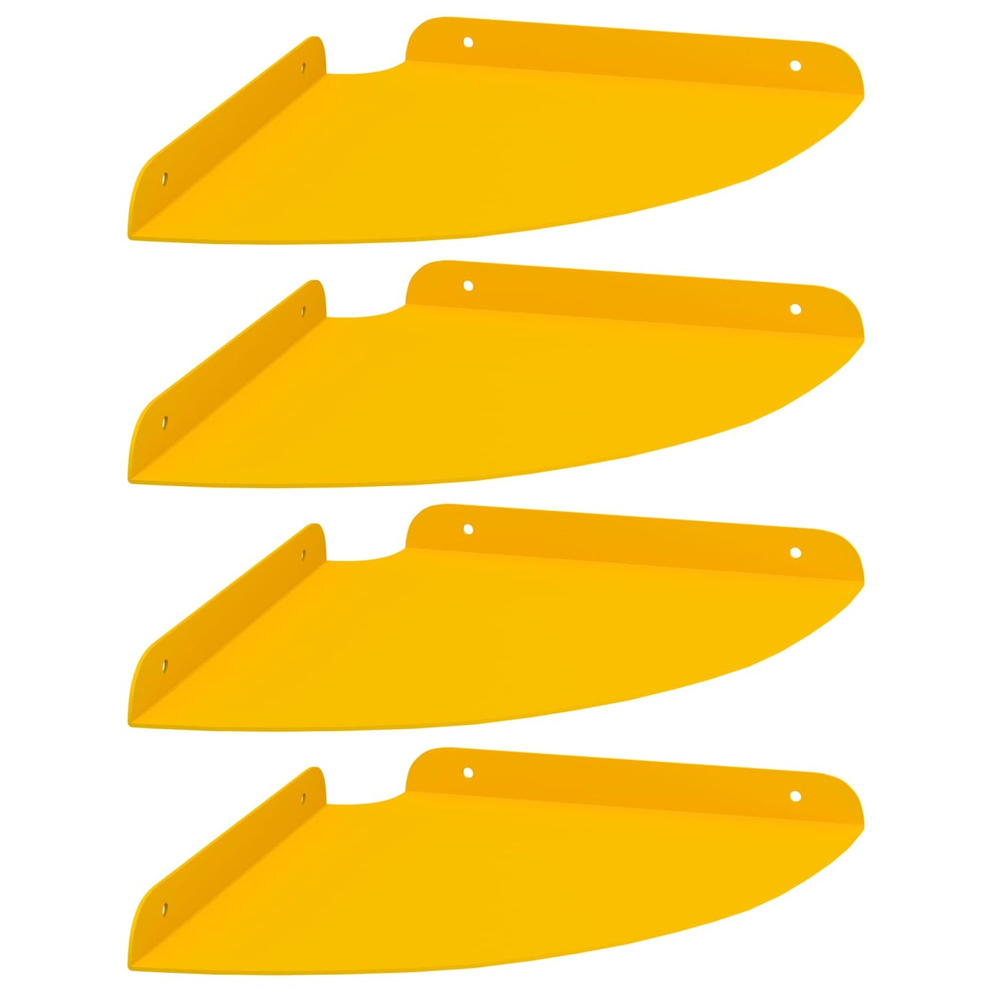 Floating Shelf with Shelf 4 pcs Mustard Yellow 24 x 24 x 2 cm