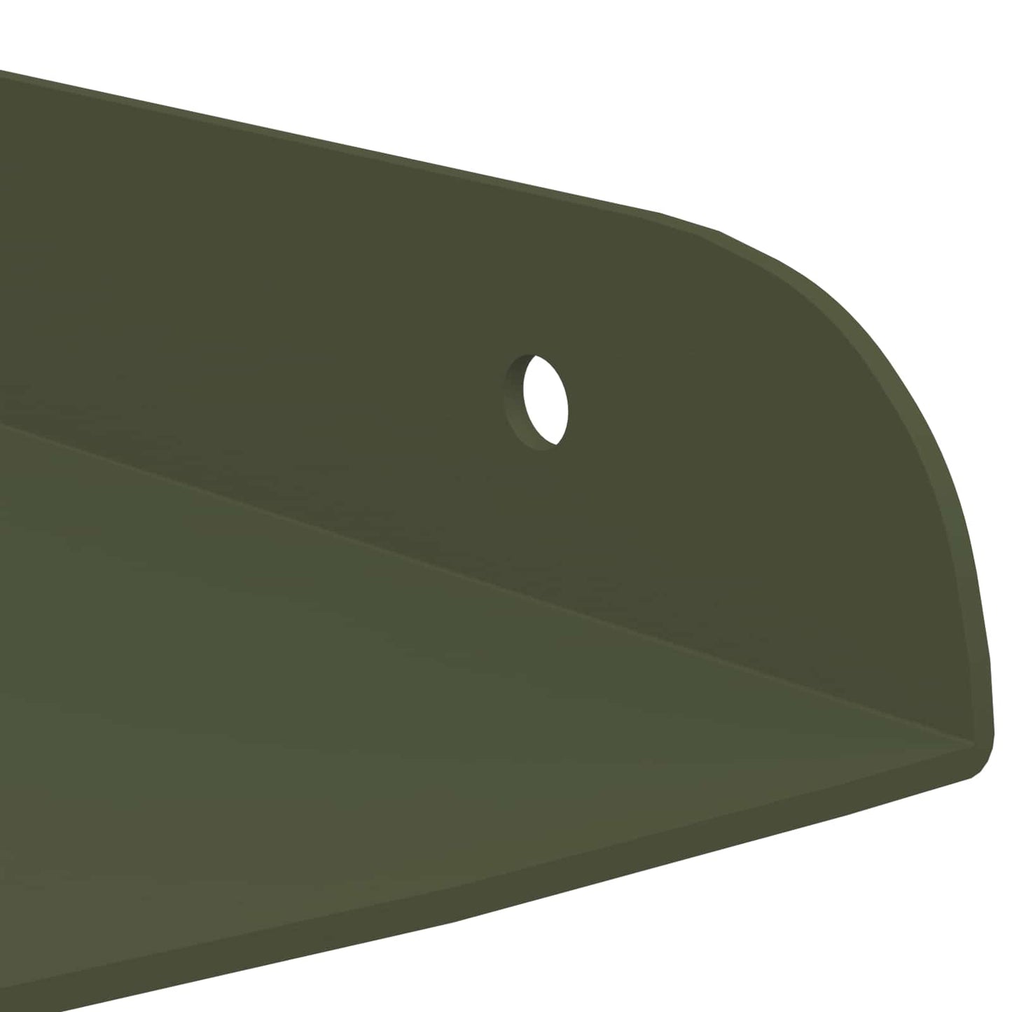 Floating Shelf with Shelf 4 pcs Olive Green 24 x 24 x 2 cm
