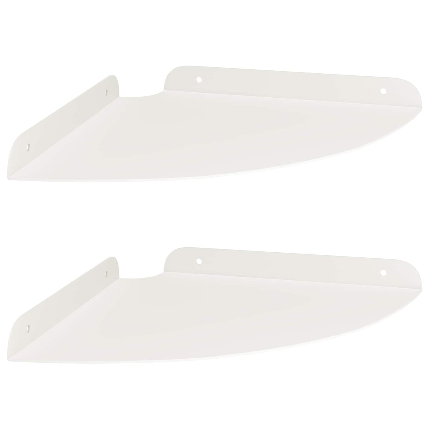 Floating Shelf with Shelf 2 pcs White 24 x 24 x 2 cm