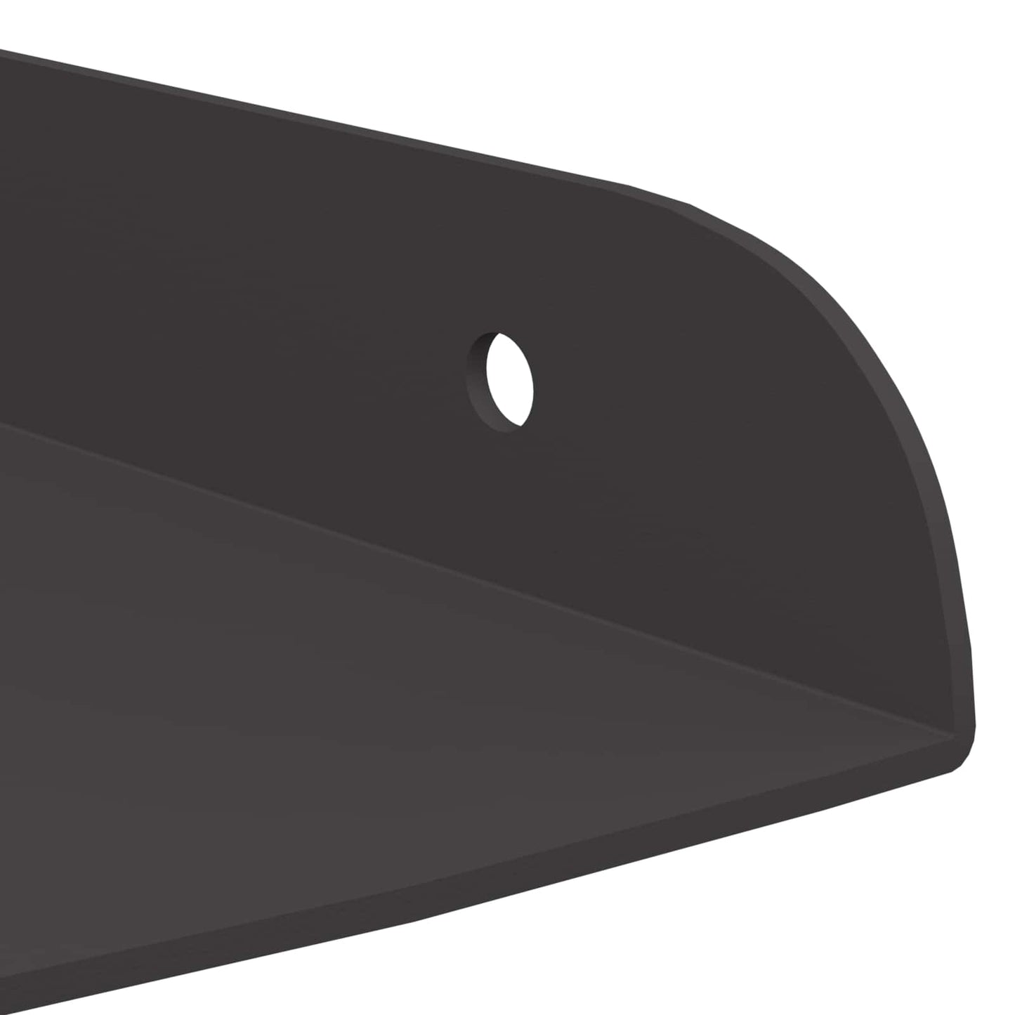Corner Floating Shelf with Shelf 2 pcs Black 30 x 30 x 2 cm