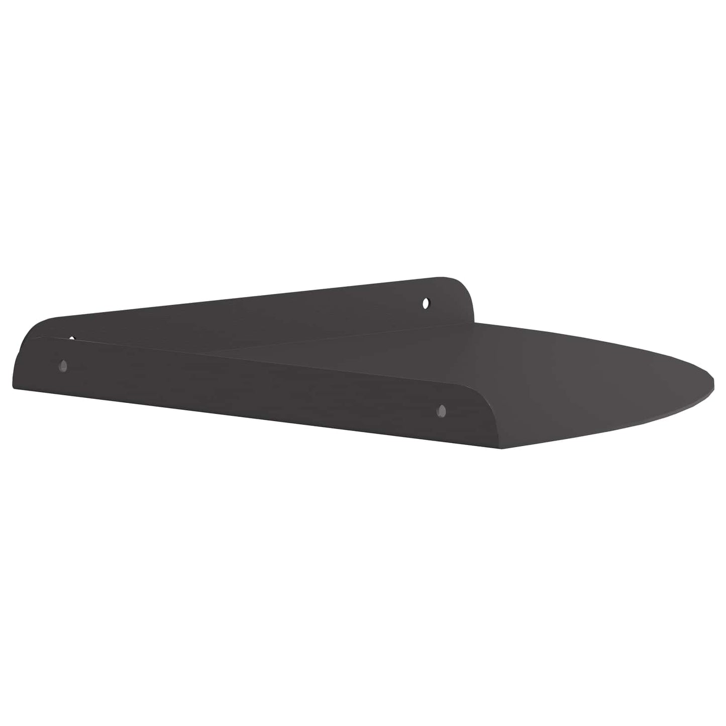 Corner Floating Shelf with Shelf 2 pcs Black 30 x 30 x 2 cm