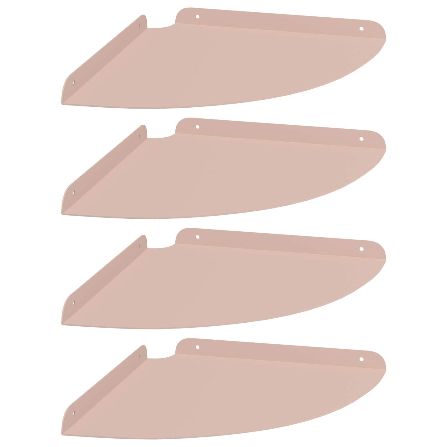Floating Shelf with Shelf 4 pcs Pink 30 x 30 x 2 cm