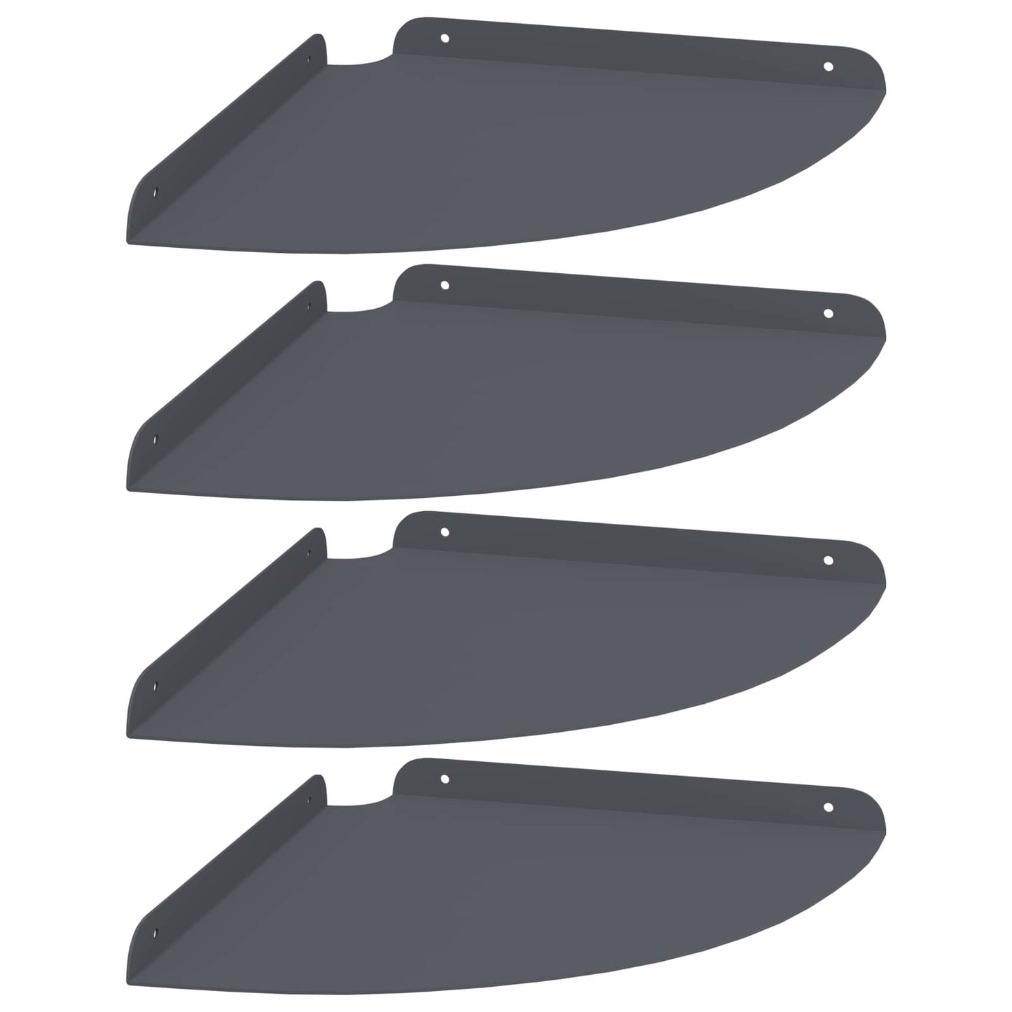 Floating Shelf with Shelf 4 pcs Anthracite 30 x 30 x 2 cm