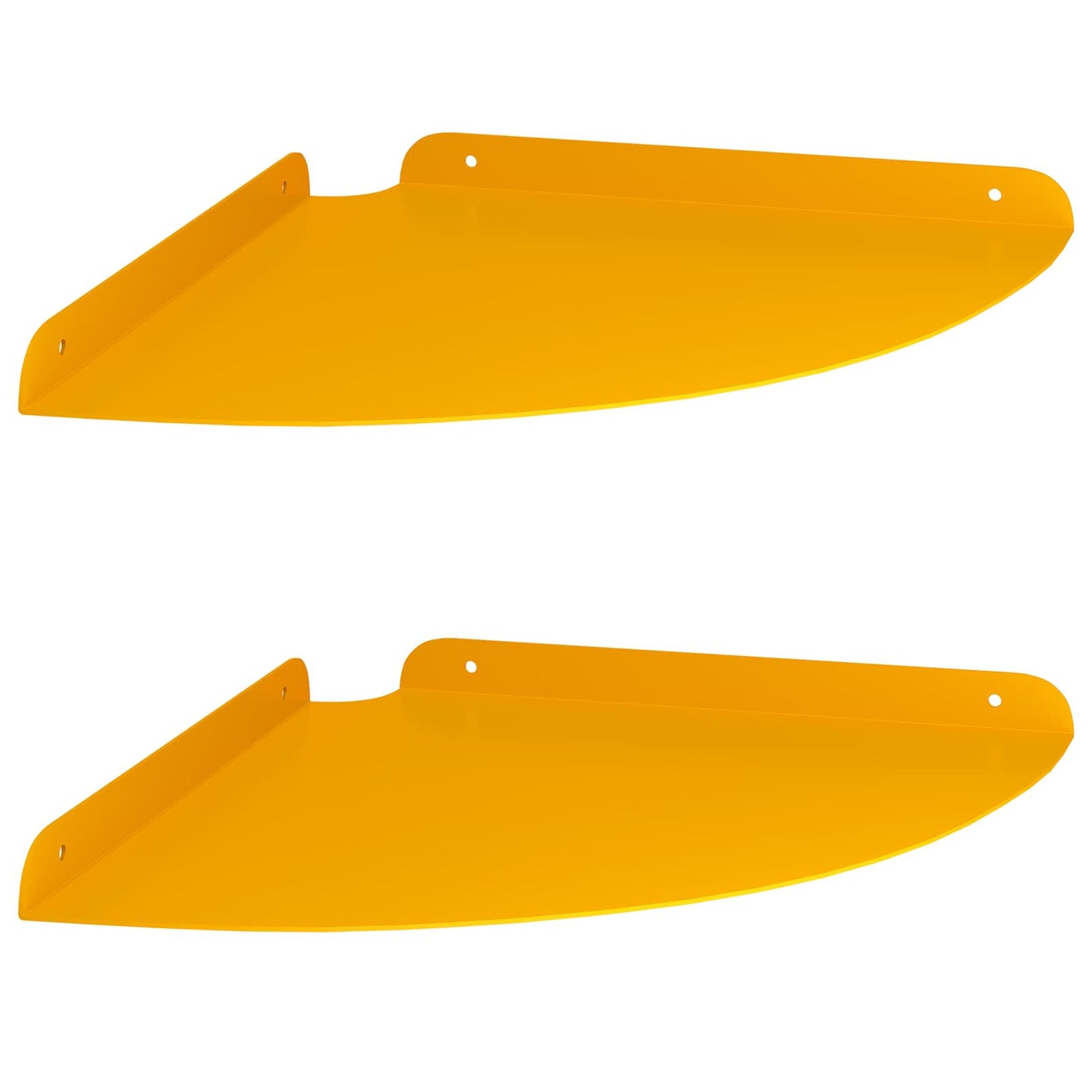 Floating Shelf with Shelf 2 pcs Mustard Yellow 30 x 30 x 2 cm