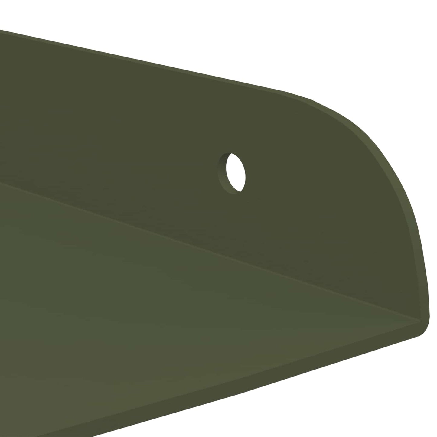 Floating Shelf with Shelf 2 pcs Olive Green 30 x 30 x 2 cm