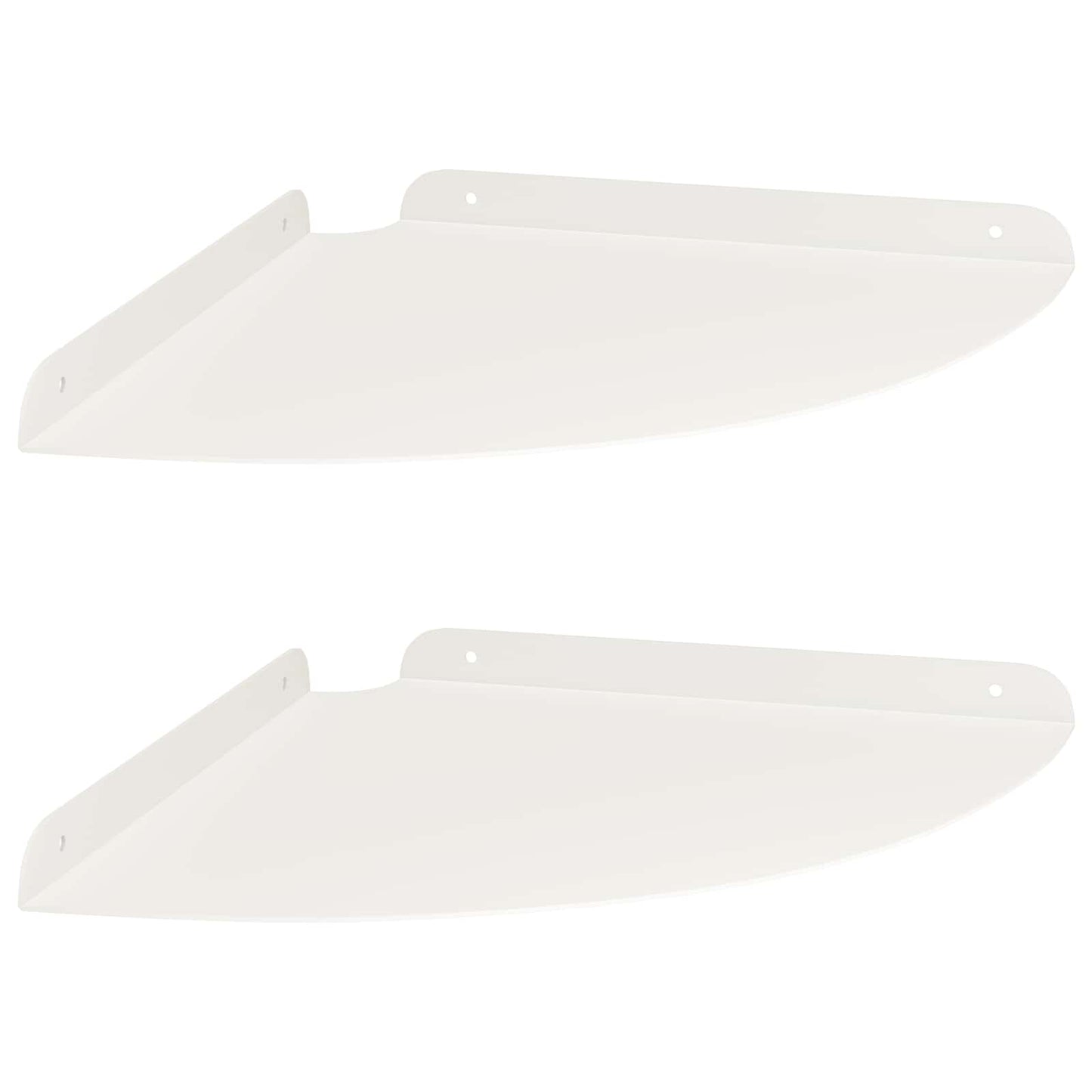 Floating Shelf with Shelf 2 pcs White 30 x 30 x 2 cm