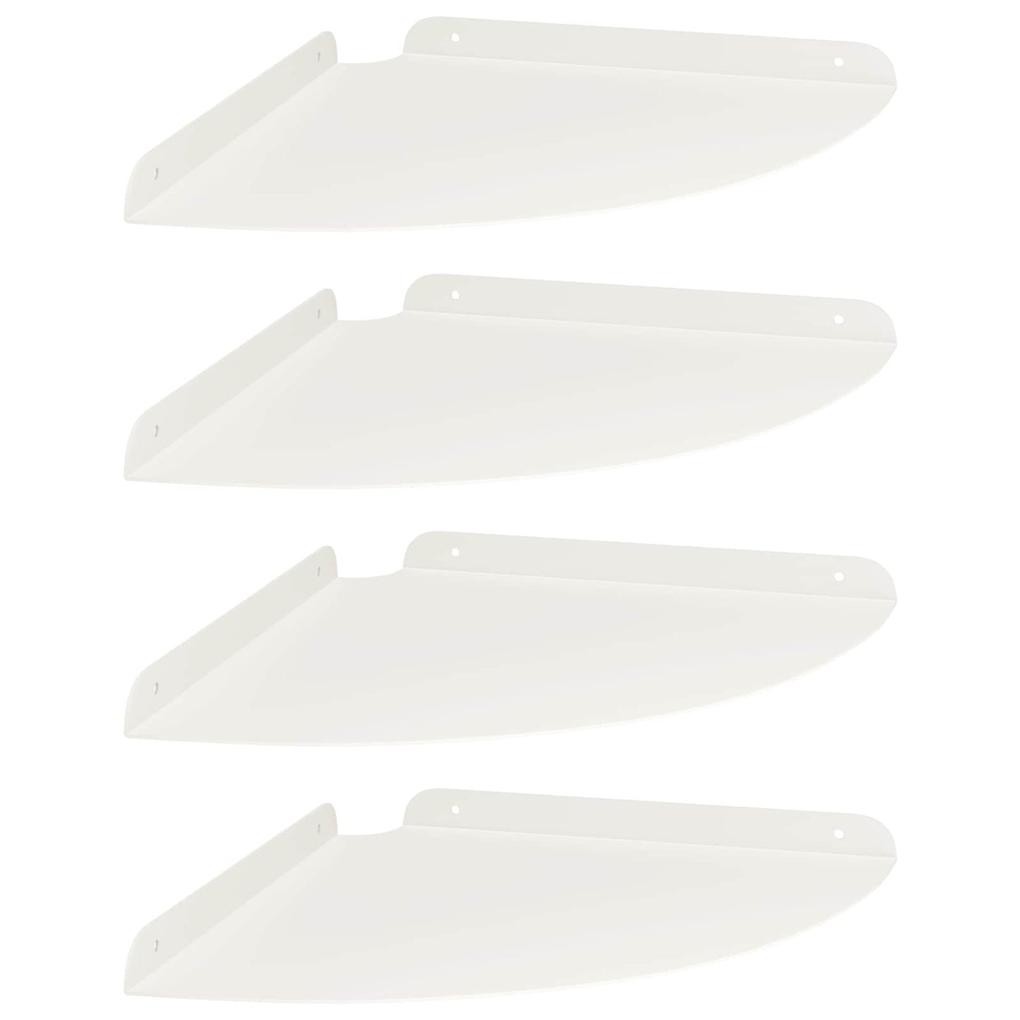 Floating Shelf with Shelf 4 pcs White 30 x 30 x 2 cm
