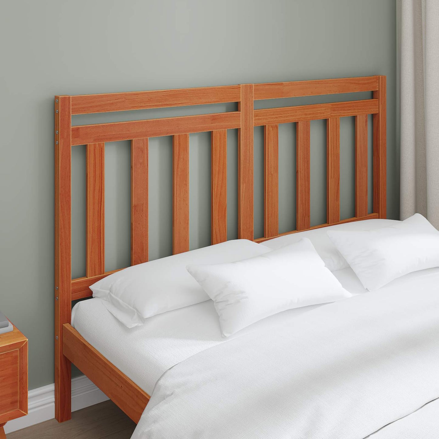Headboard with Headboard Wax Brown 165.5 x 100 cm