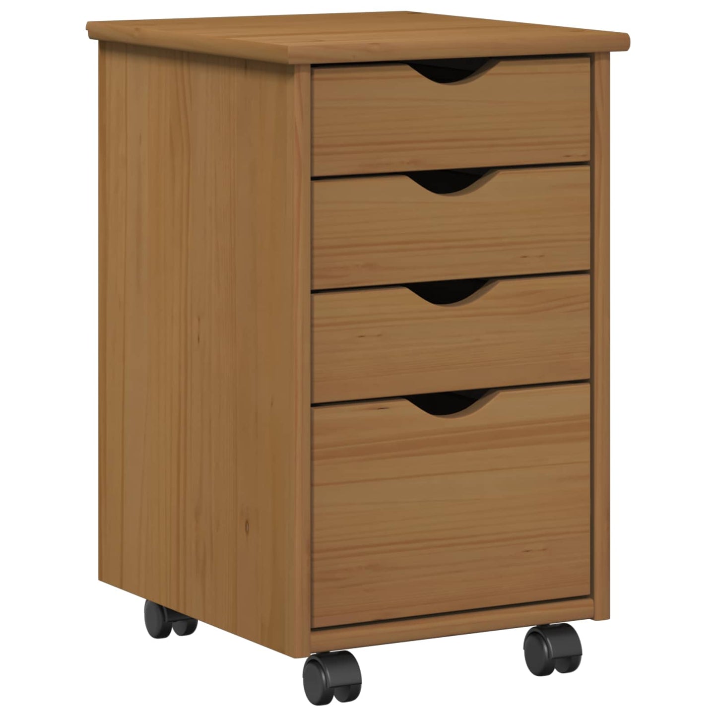 Rolling Cabinet MOSS Honey Brown 34 x 39 x 56 cm