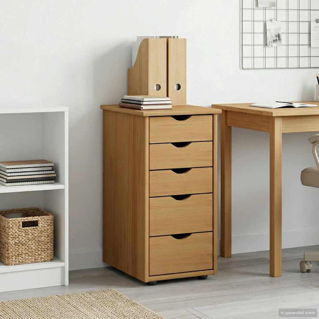 Cabinet Honey Brown 34 x 39 x 61.5 cm Solid Pine Wood