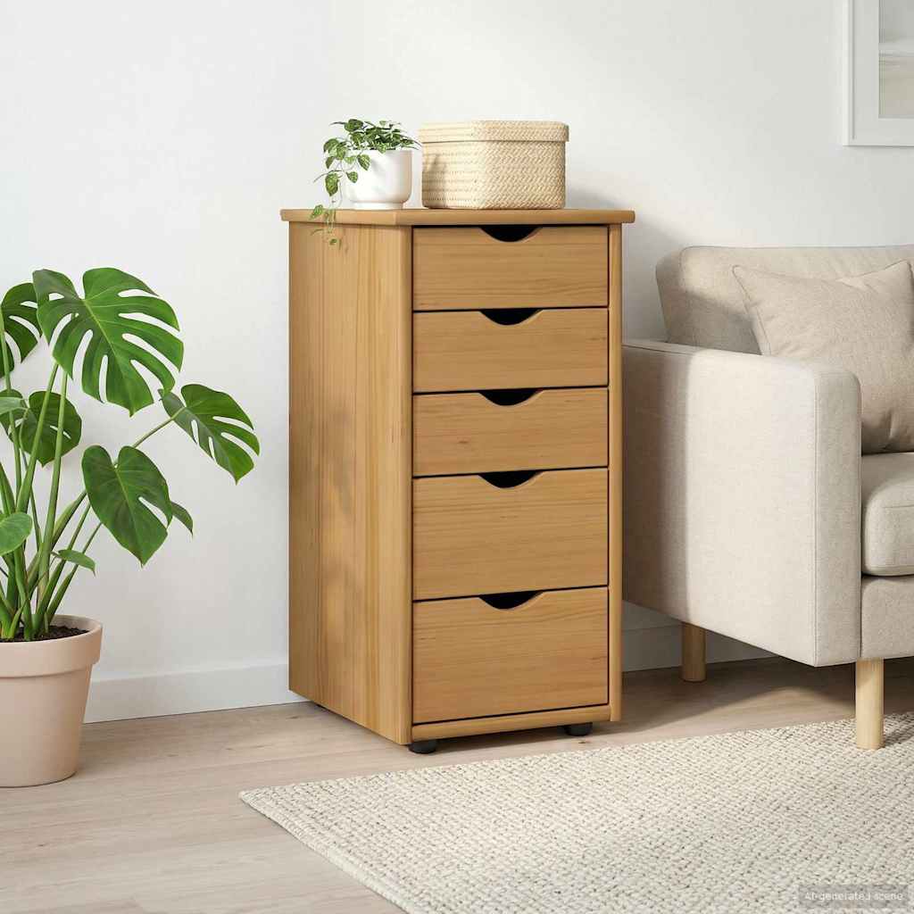 Cabinet Honey Brown 34 x 39 x 61.5 cm Solid Pine Wood