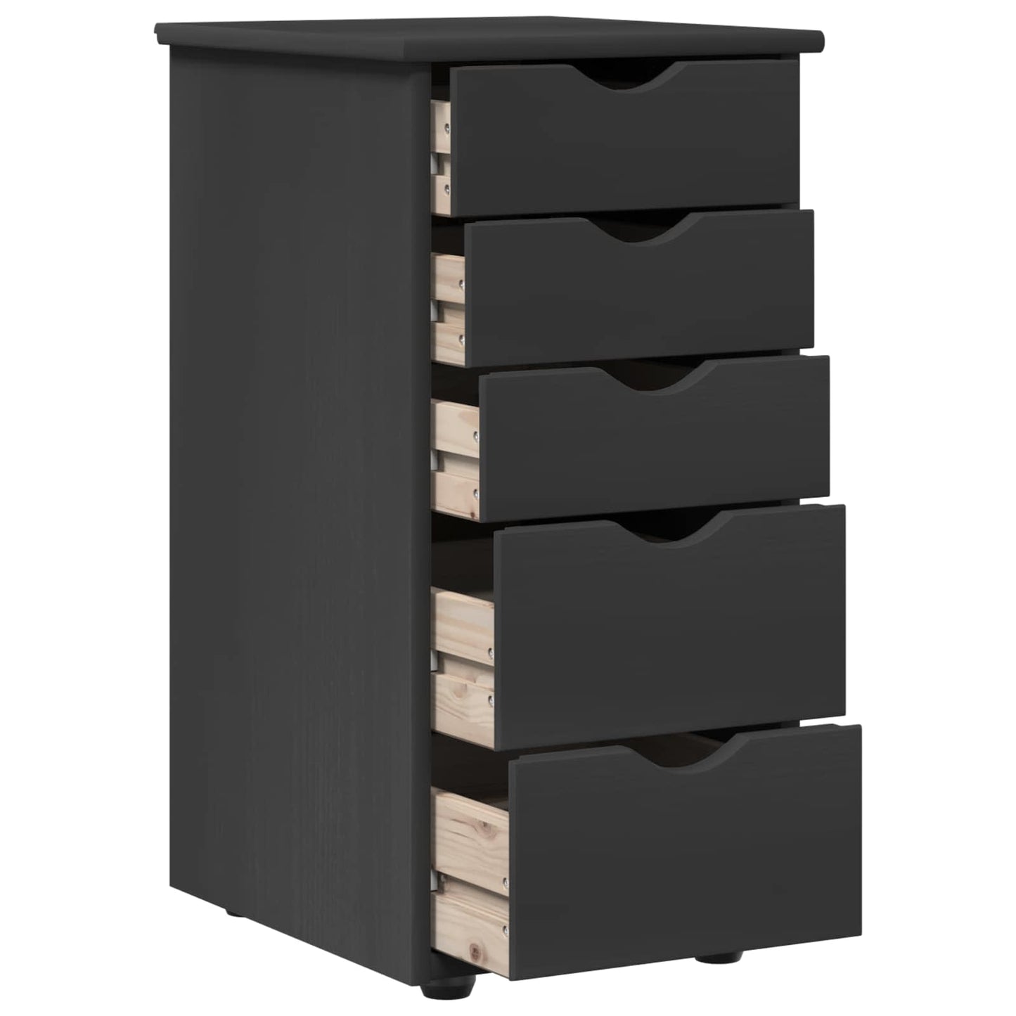 Cabinet Grey 34 x 39 x 61.5 cm Solid Pine Wood