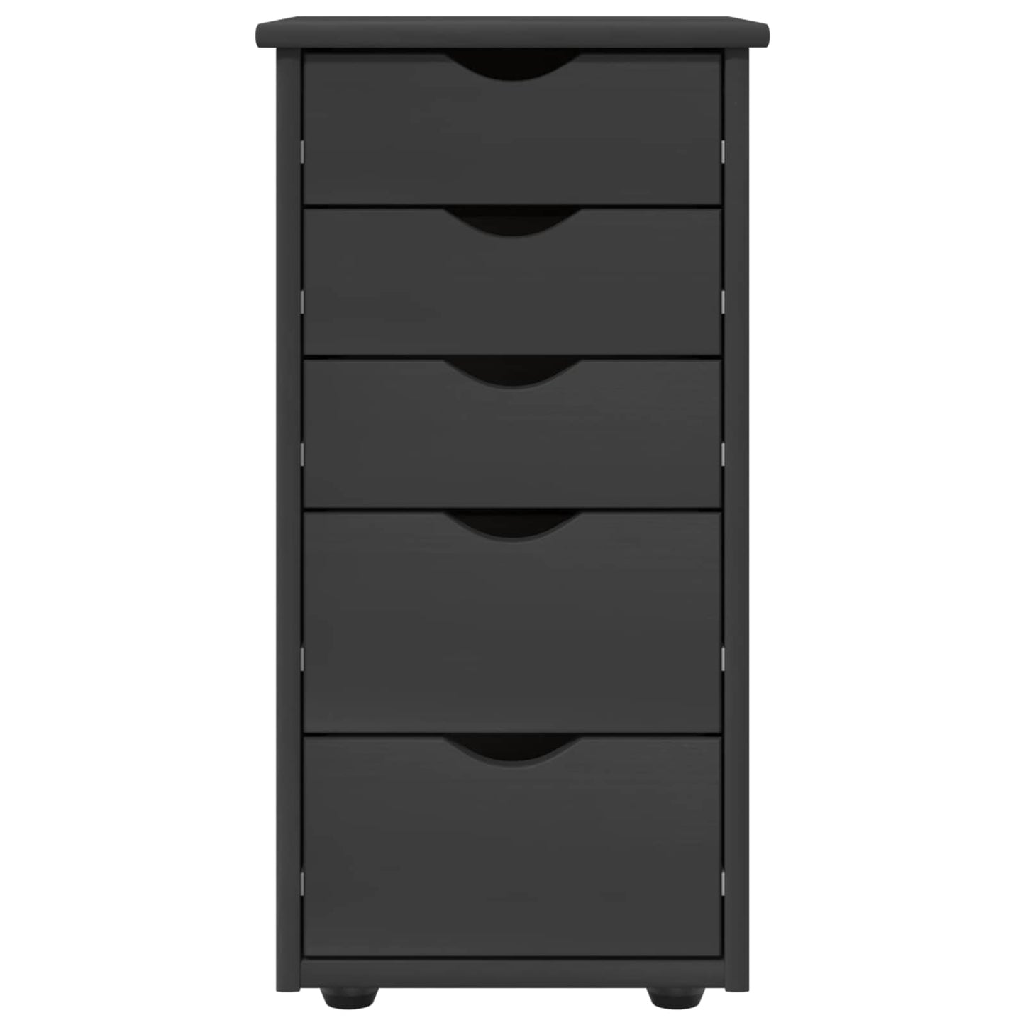 Cabinet Grey 34 x 39 x 61.5 cm Solid Pine Wood