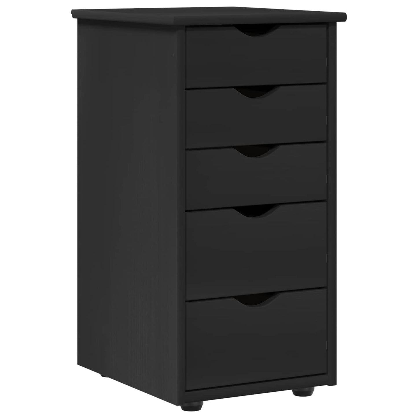 Cabinet Black 34 x 39 x 61.5 cm Solid Pine Wood