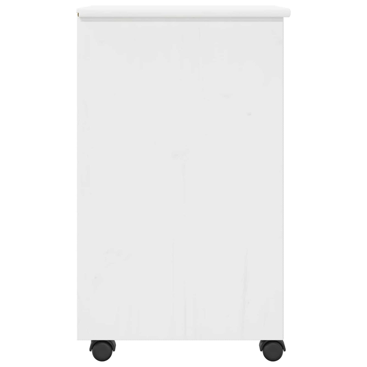 Rolling Cabinet White 34 x 39 x 65.5 cm Solid Pine Wood