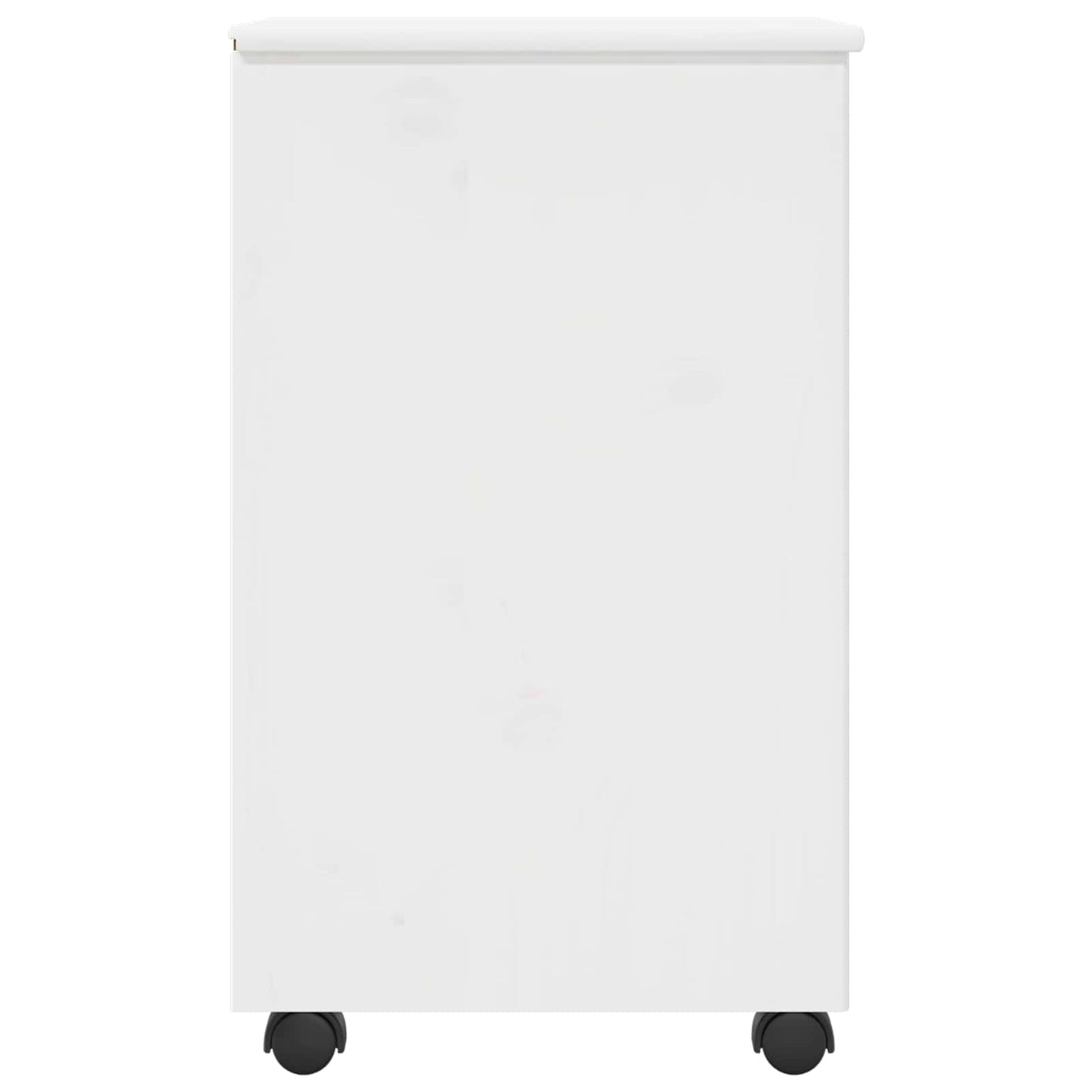 Rolling Cabinet White 34 x 39 x 65.5 cm Solid Pine Wood