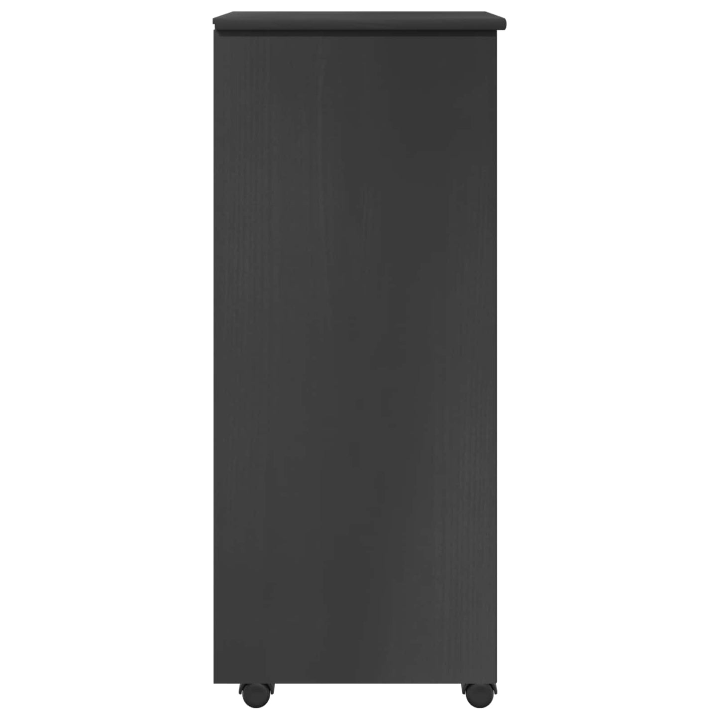 Rolling Cabinet Grey 34 x 39 x 93.5 cm Solid Pine Wood