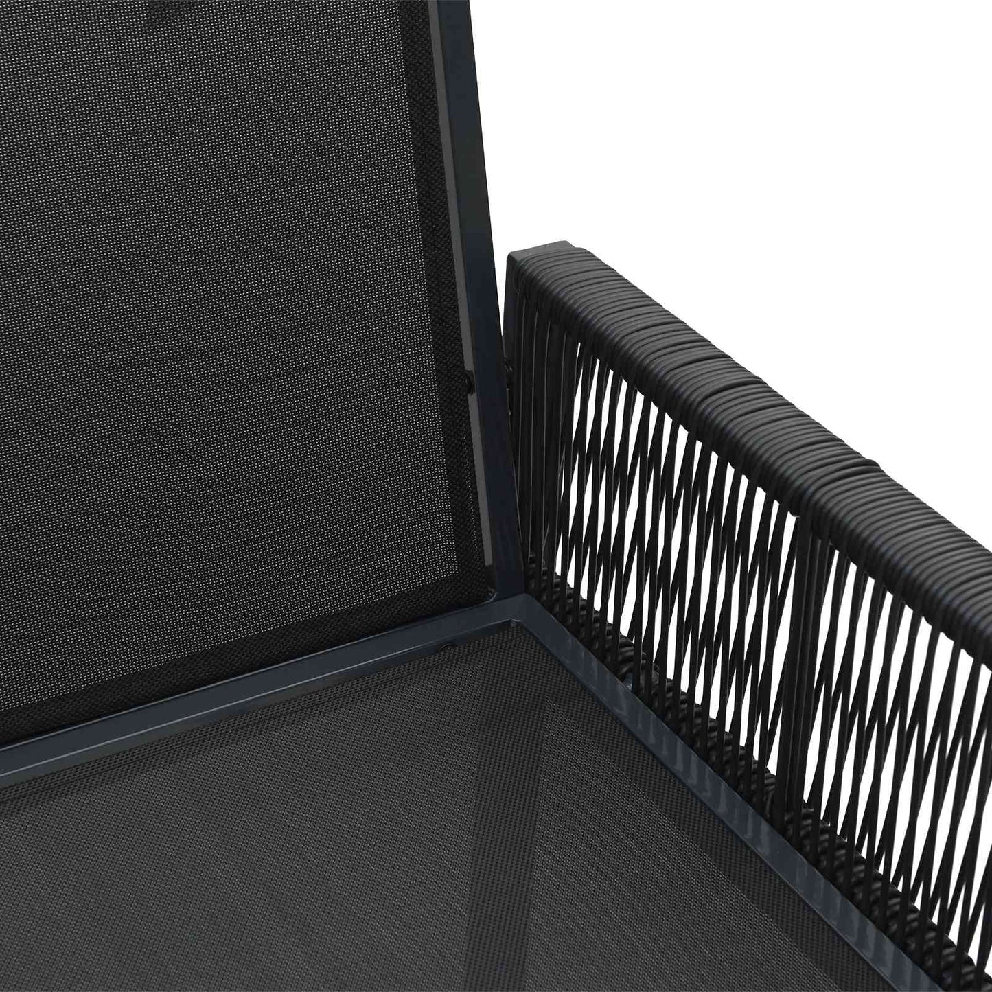 Garden Chairs 6 pcs Black and Dark Grey Poly Rattan