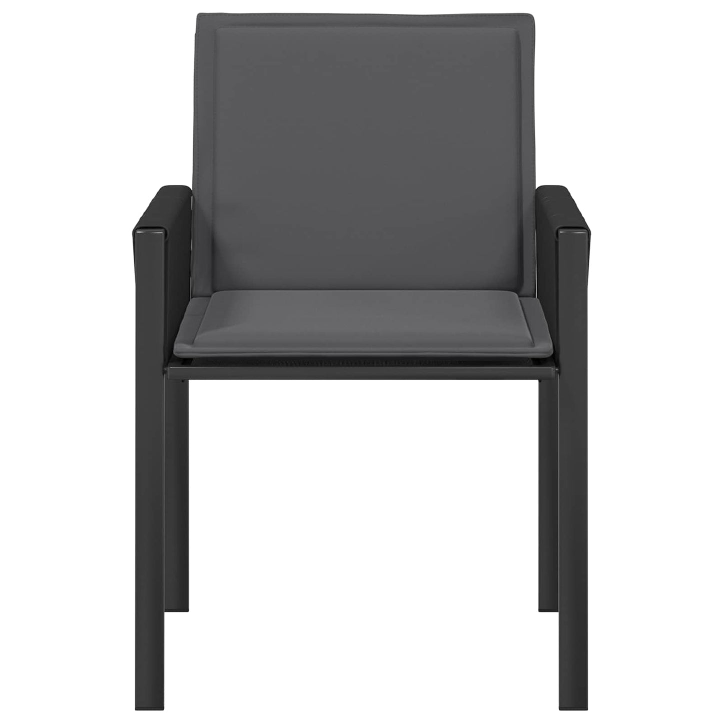 Garden Chairs 6 pcs Black and Dark Grey Poly Rattan