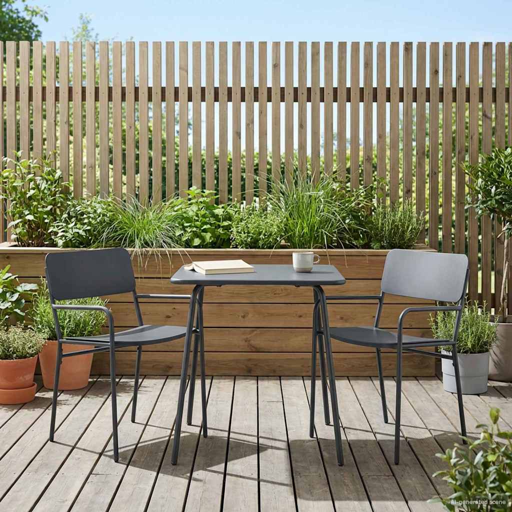 Garden Chairs 2 pcs Anthracite 51 x 55 x 81 cm Steel