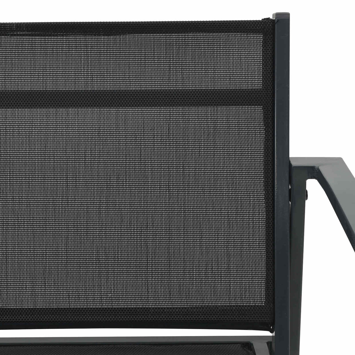 Garden Chairs 2 pcs Black and Anthracite 53.5 x 59 x 77 cm