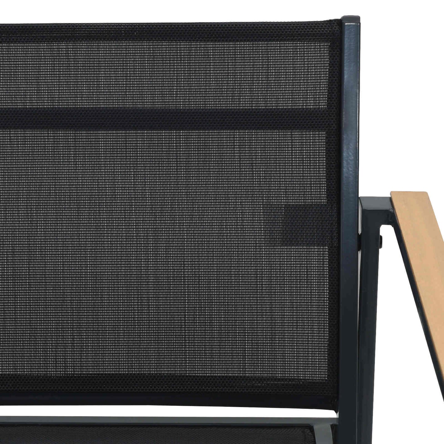 Garden Chairs 2 pcs Black and Anthracite 53.5 x 59 x 77 cm