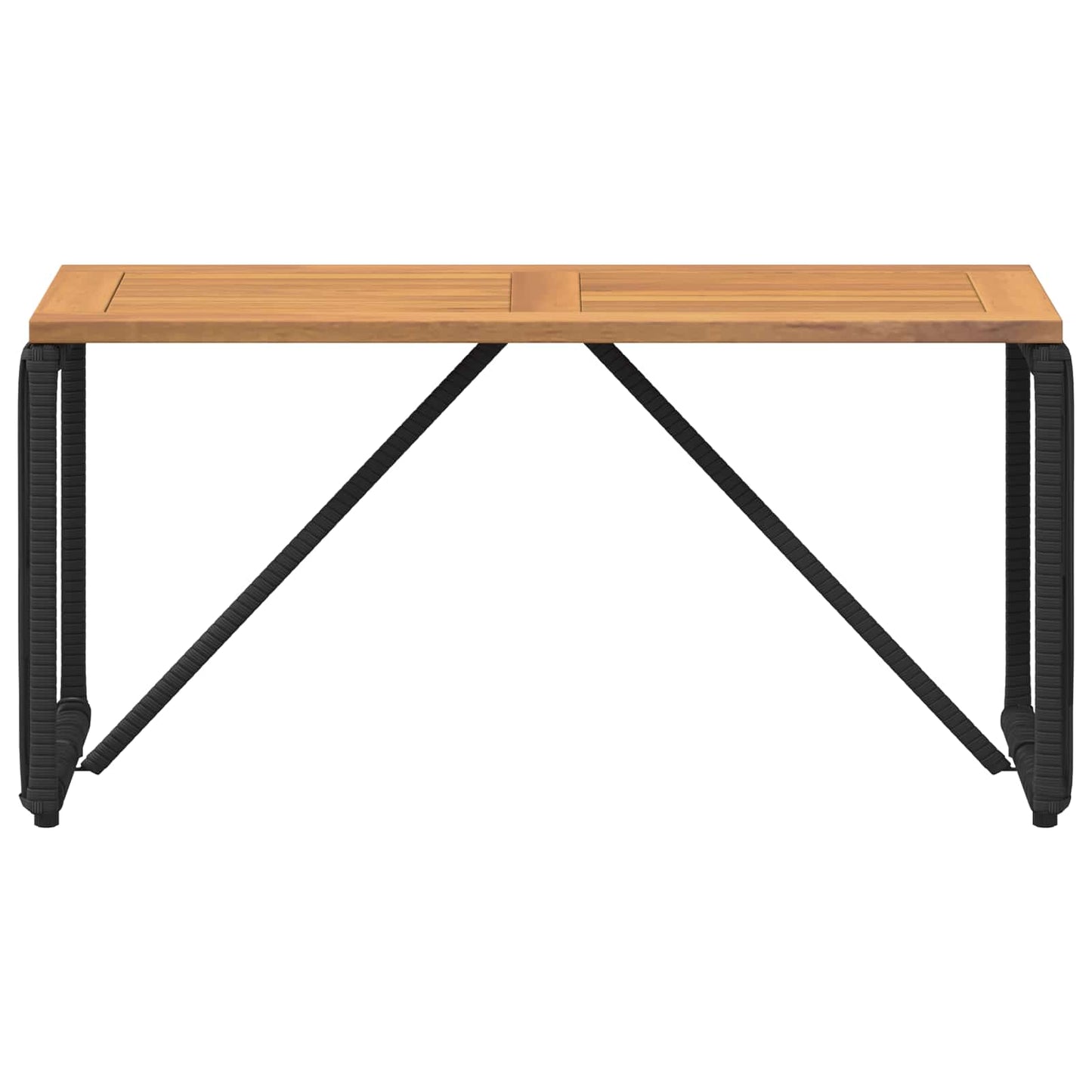 Outdoor Table Black and Brown 80 x 40 x 40 cm Poly Rattan