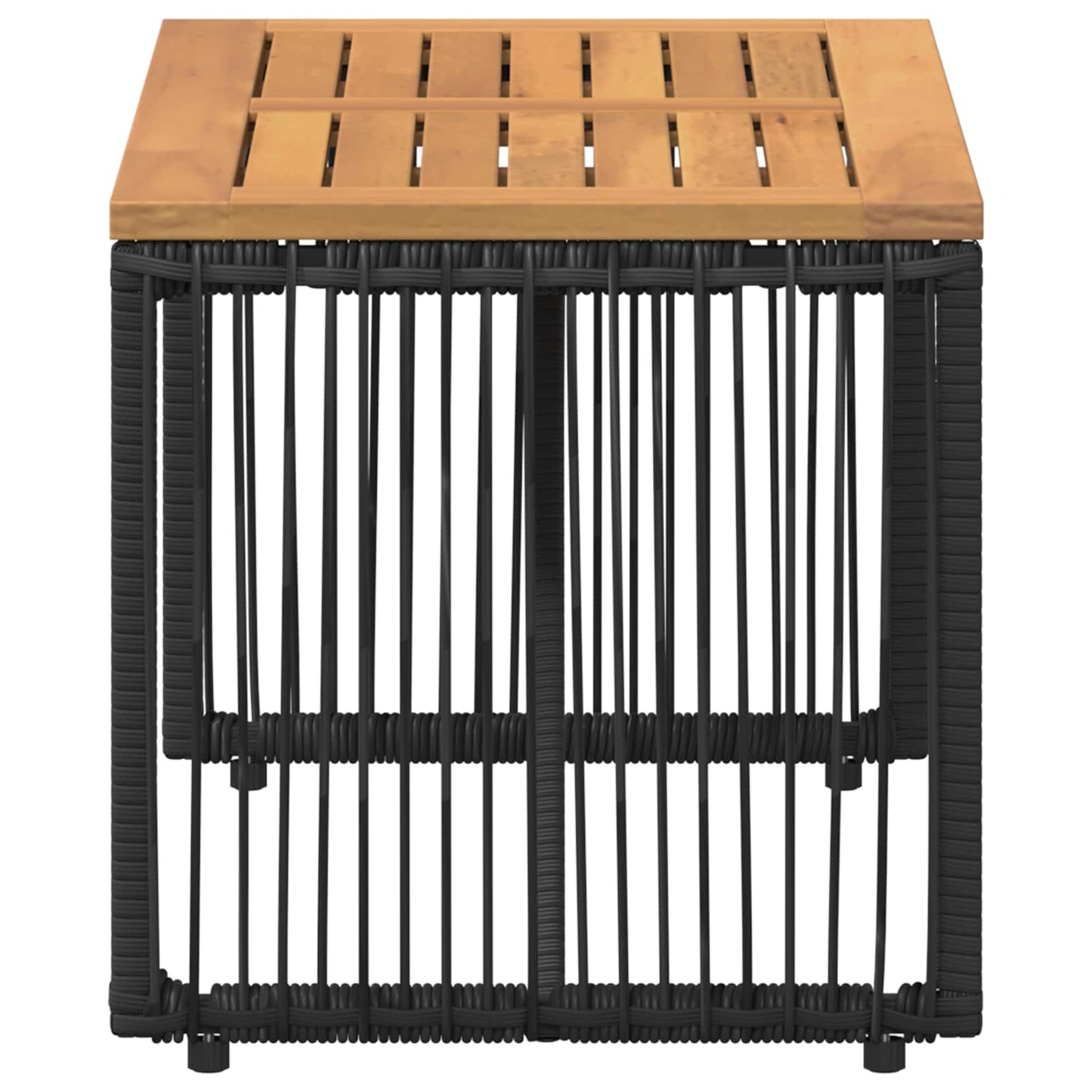 Outdoor Table Black and Brown 80 x 40 x 40 cm Poly Rattan