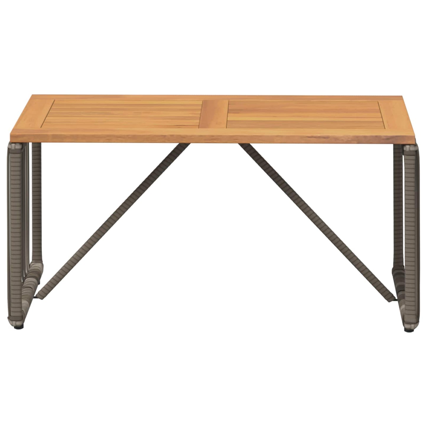 Outdoor Table Grey and Brown 80 x 40 x 40 cm Poly Rattan
