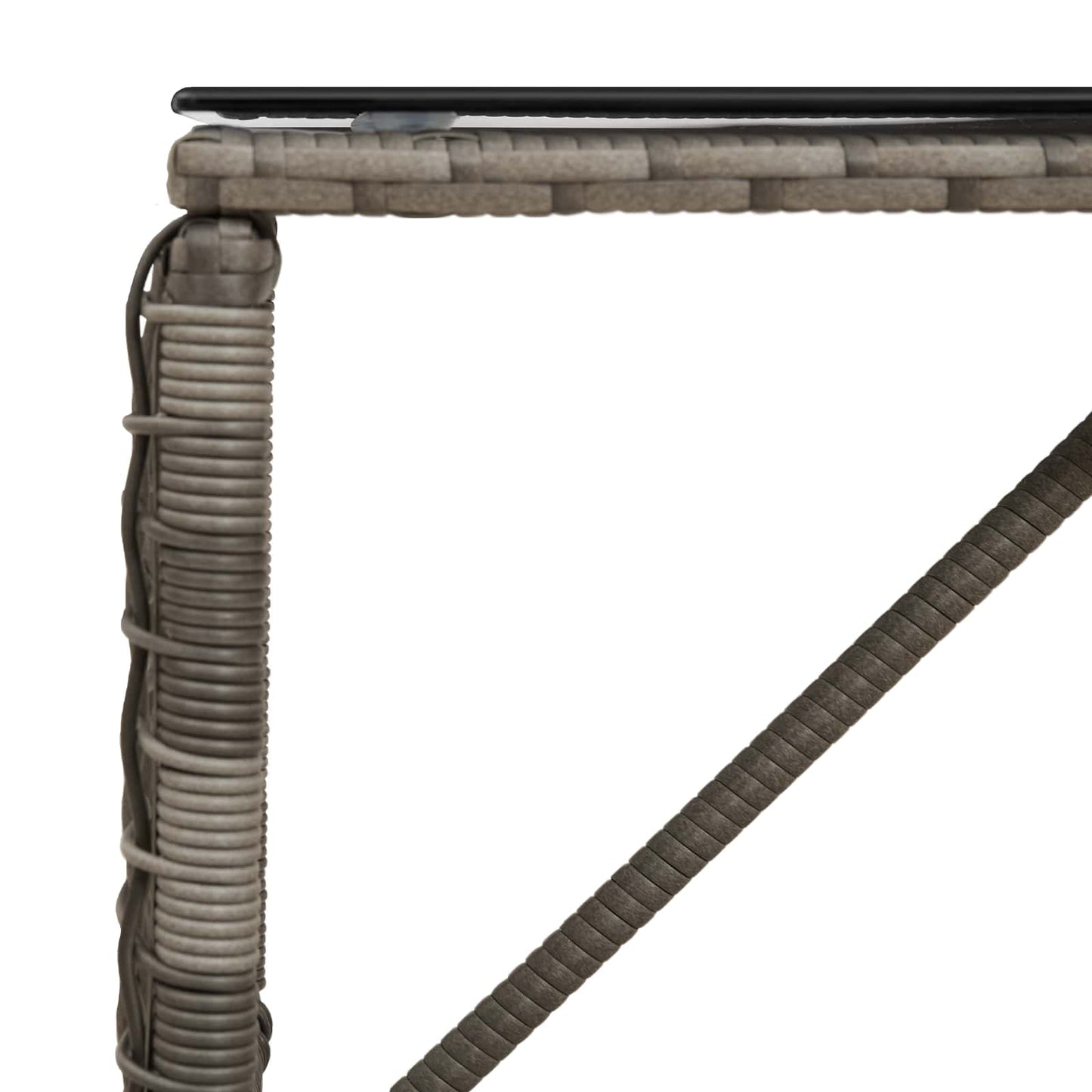 Outdoor Table Grey and Black 80 x 40 x 40 cm