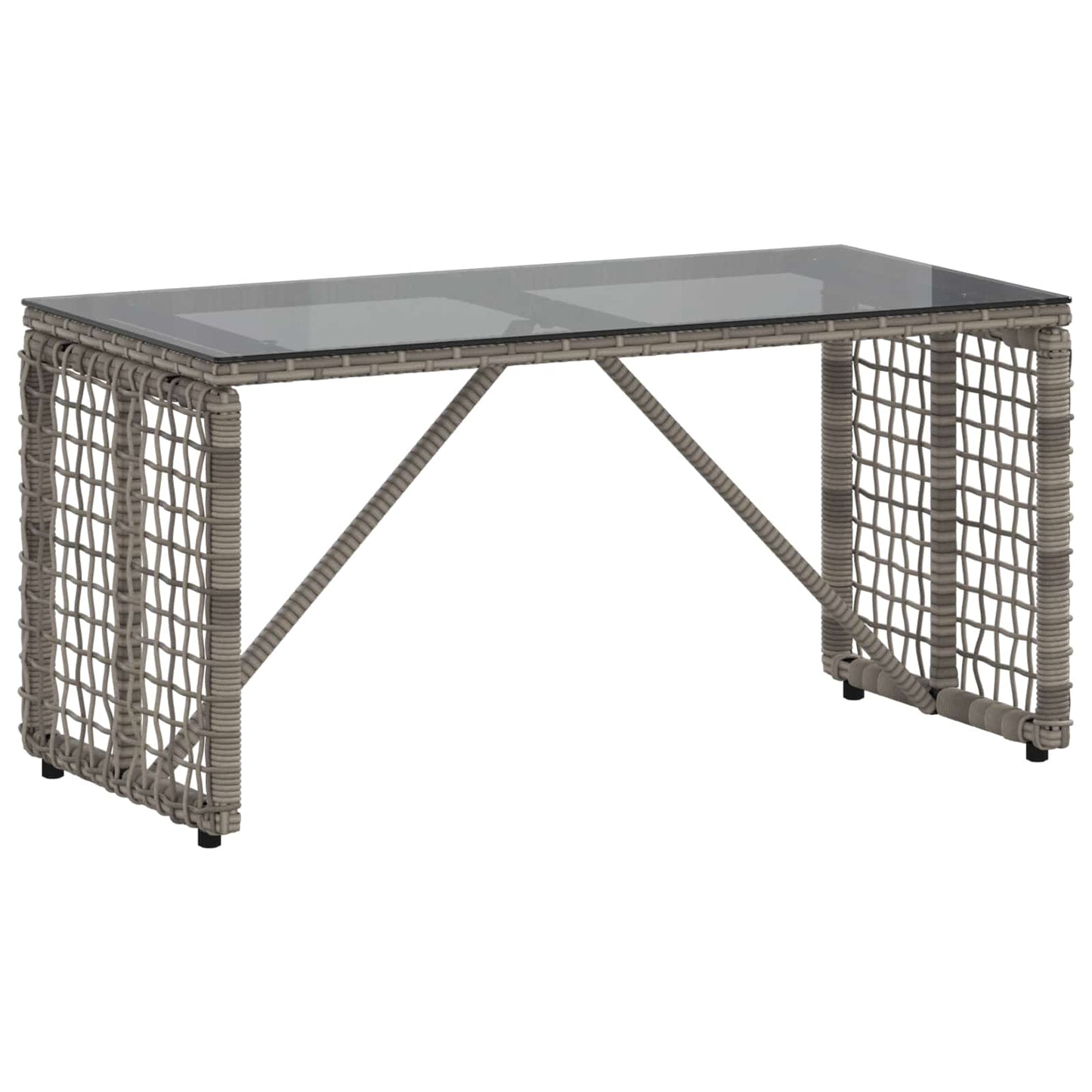 Outdoor Table Grey and Black 80 x 40 x 40 cm