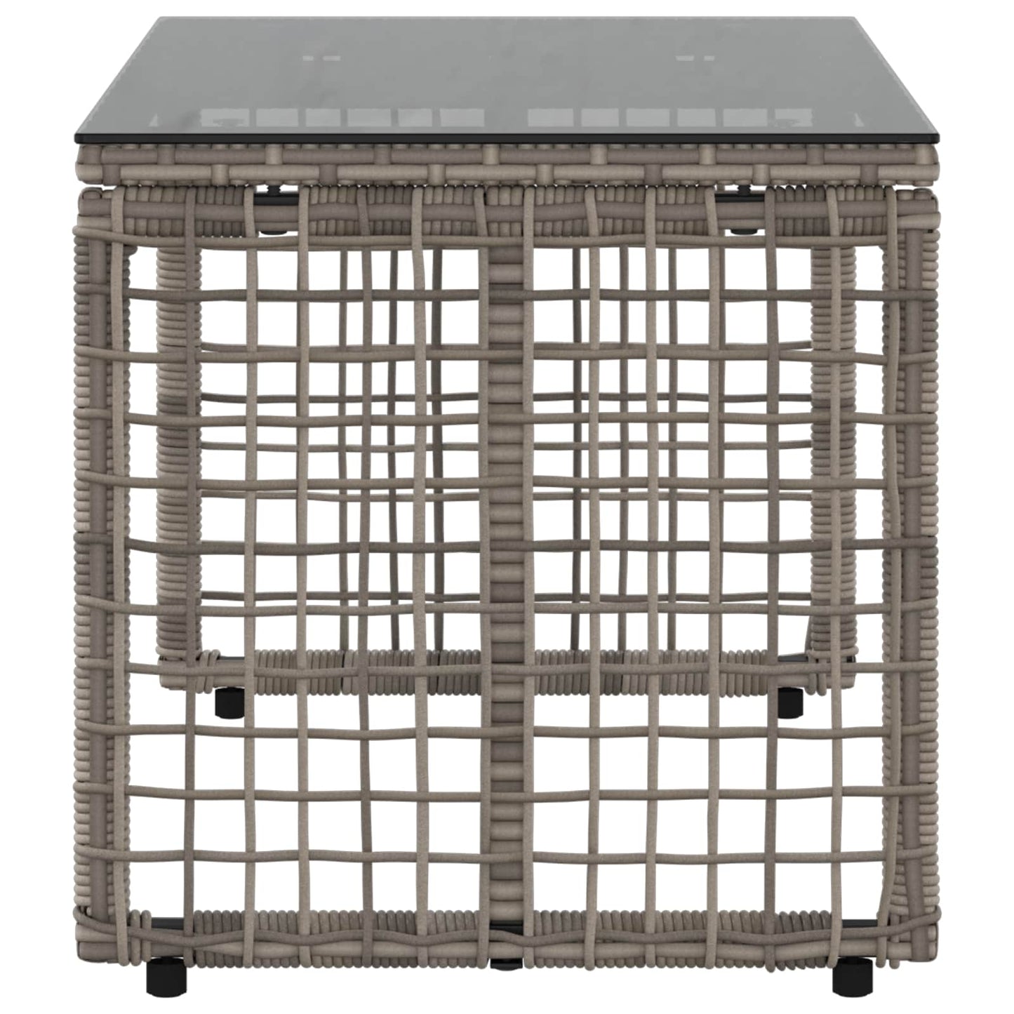 Outdoor Table Grey and Black 80 x 40 x 40 cm
