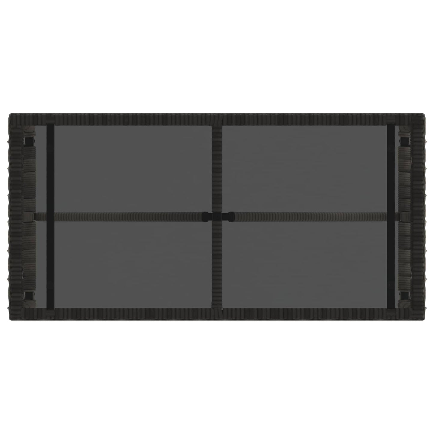 Outdoor Table Grey and Black 80 x 40 x 40 cm