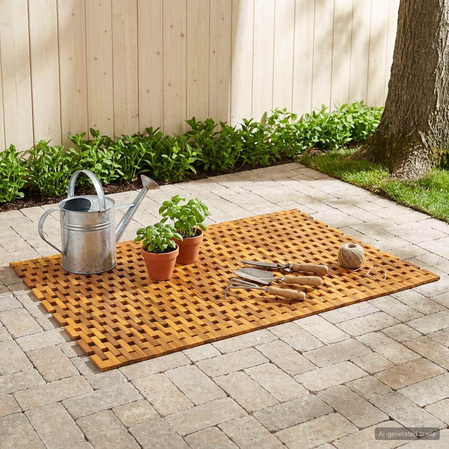 Bath Mats Natural 95 x 140 cm Solid Acacia Wood
