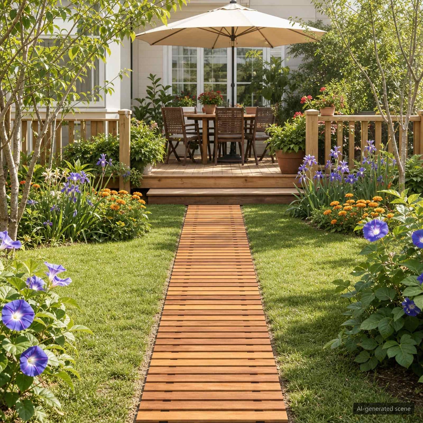 Garden Pathway 3 pcs Natural 200 x 40 cm Solid Acacia Wood