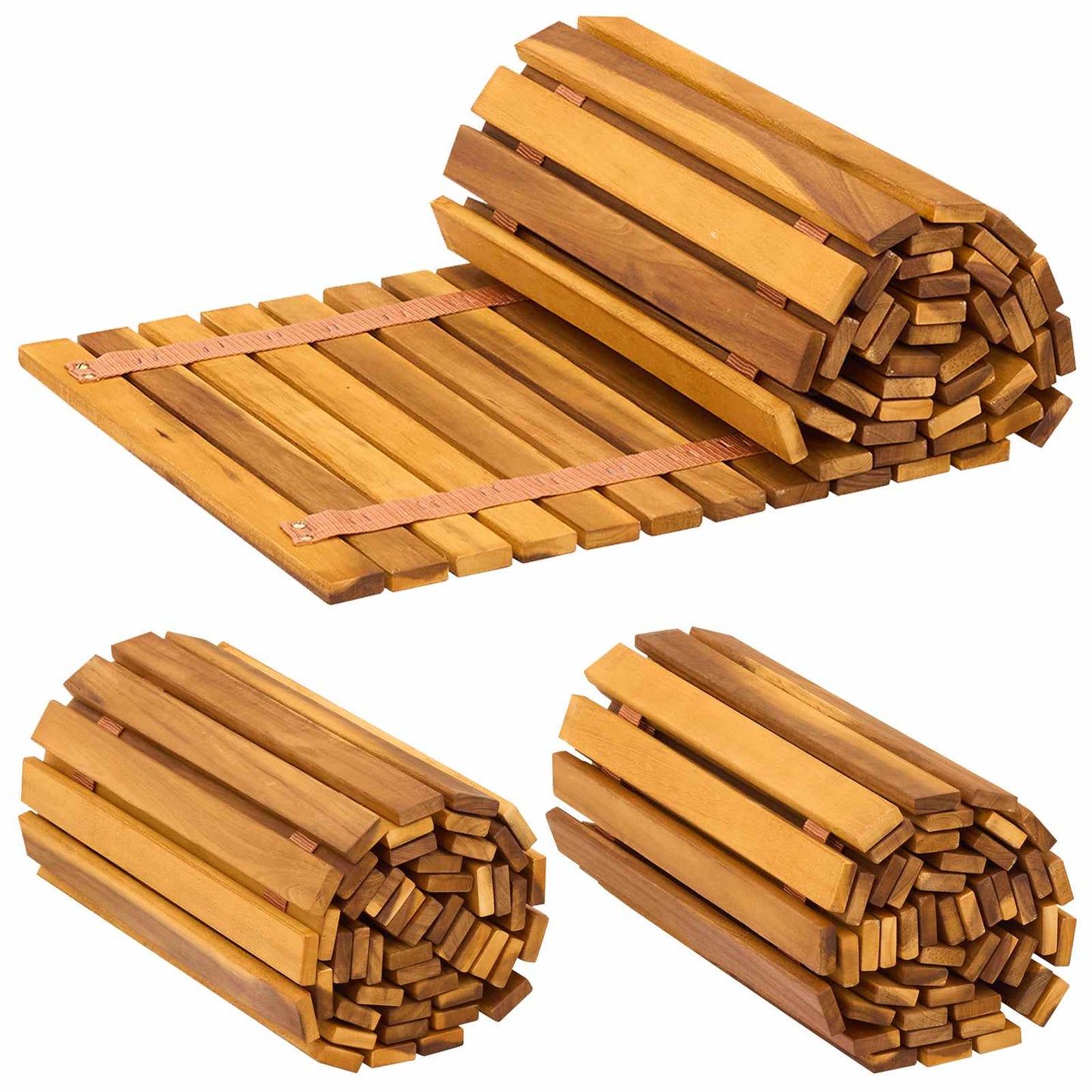 Garden Pathway 3 pcs Natural 200 x 40 cm Solid Acacia Wood