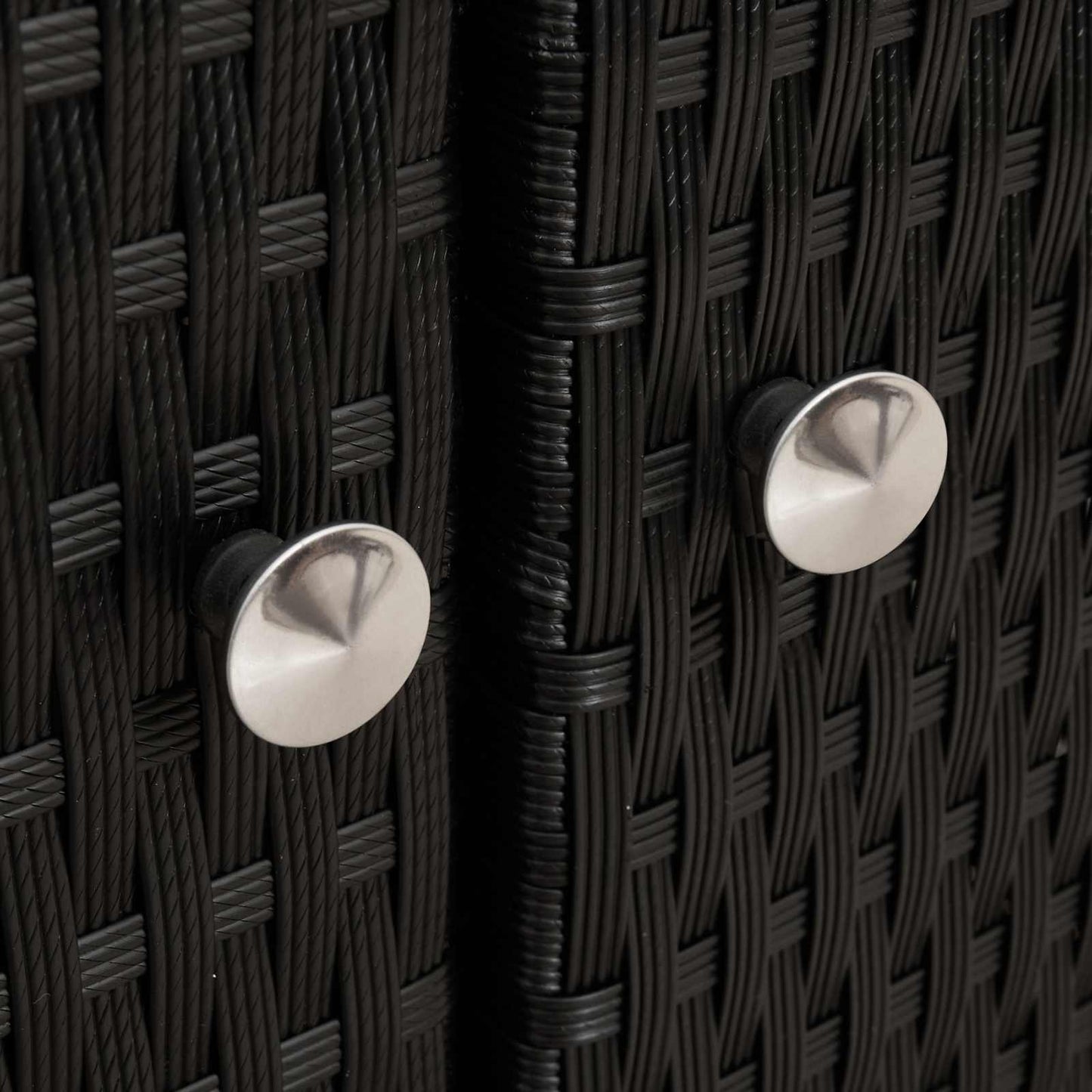 Cabinet Black 70 x 50 x 87 cm Polyester and Roly Ratten