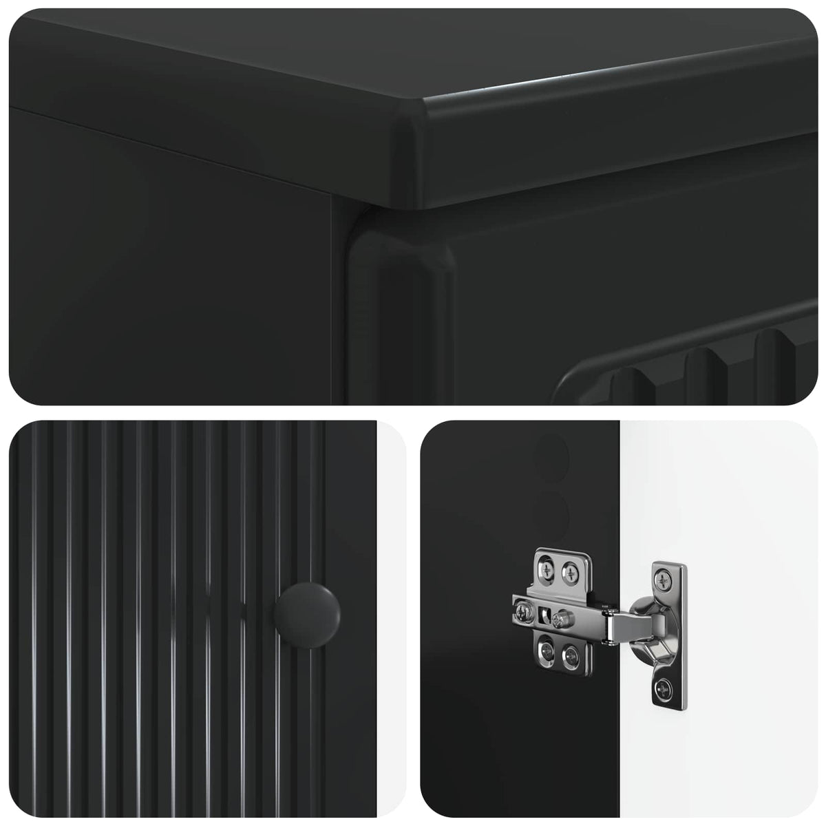 Bathroom Sink Cabinet EDE Black 59.5 x 31.5x 59 cm