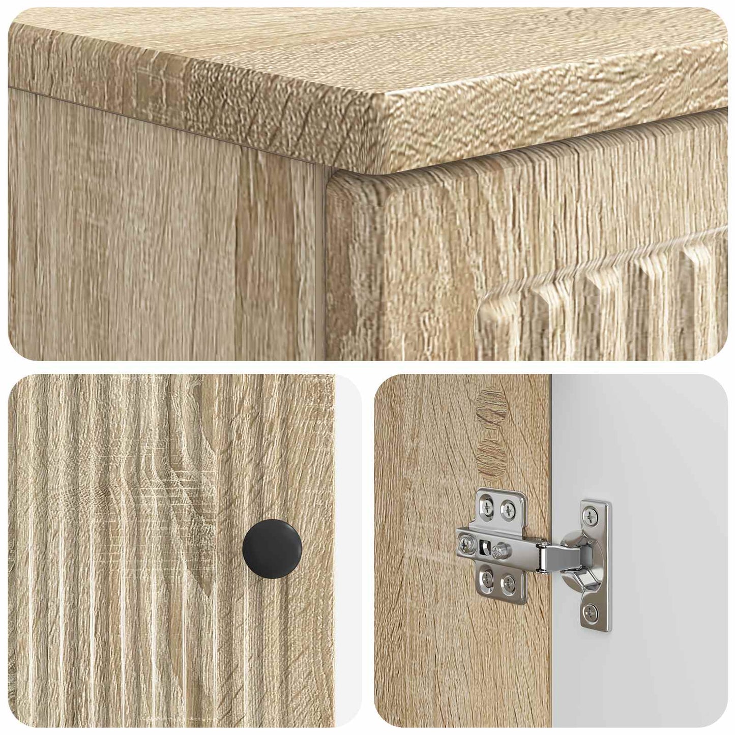 Bathroom Sink Cabinet EDE Sonoma Oak 59.5 x 31.5x 59 cm
