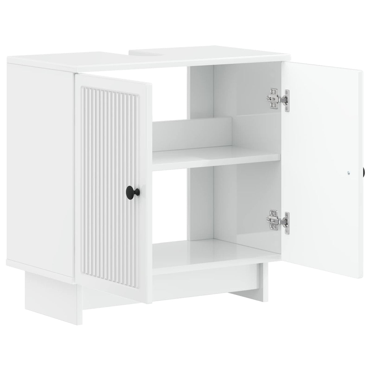 Bathroom Sink Cabinet EDE High Gloss White 59.5 x 31.5x 59 cm