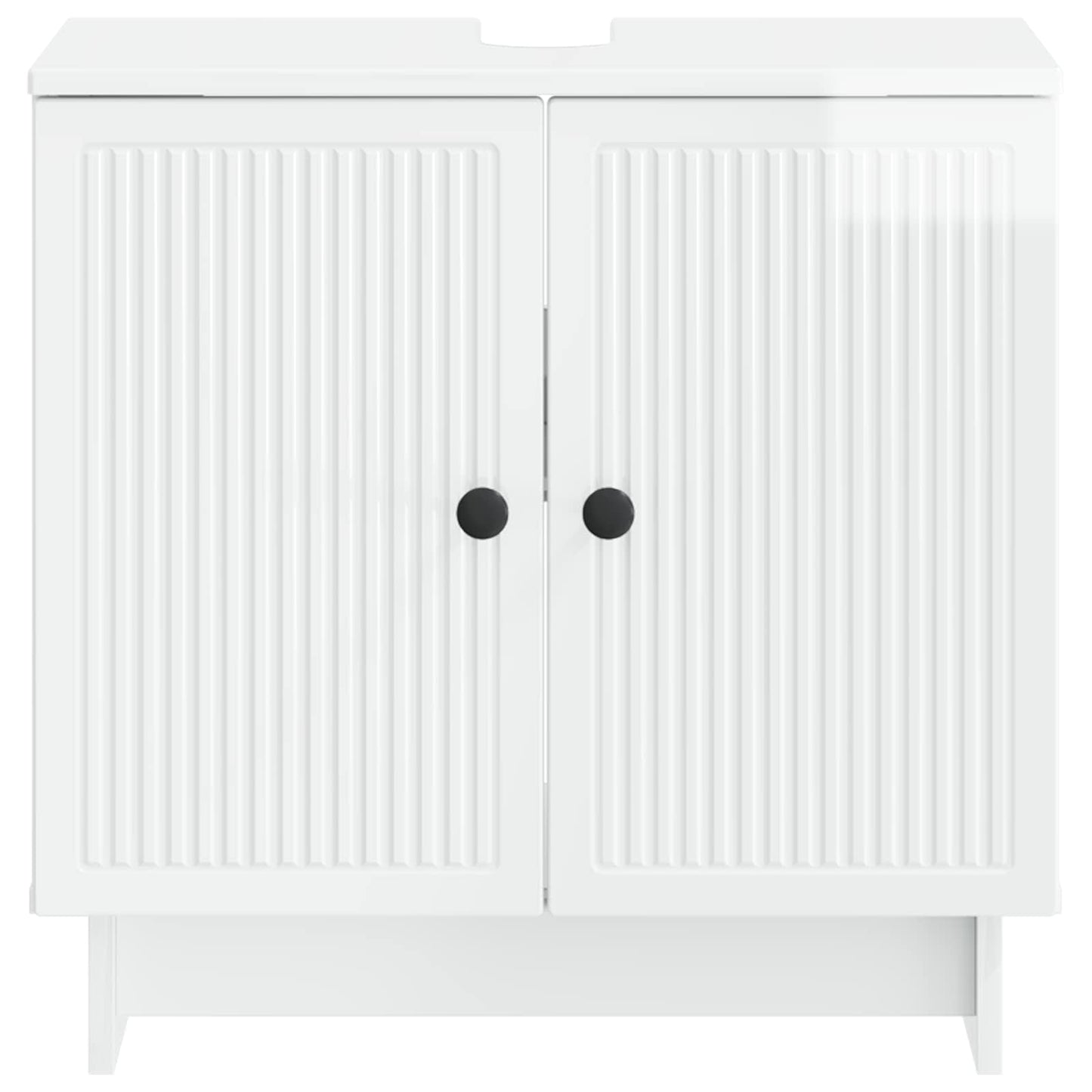Bathroom Sink Cabinet EDE High Gloss White 59.5 x 31.5x 59 cm