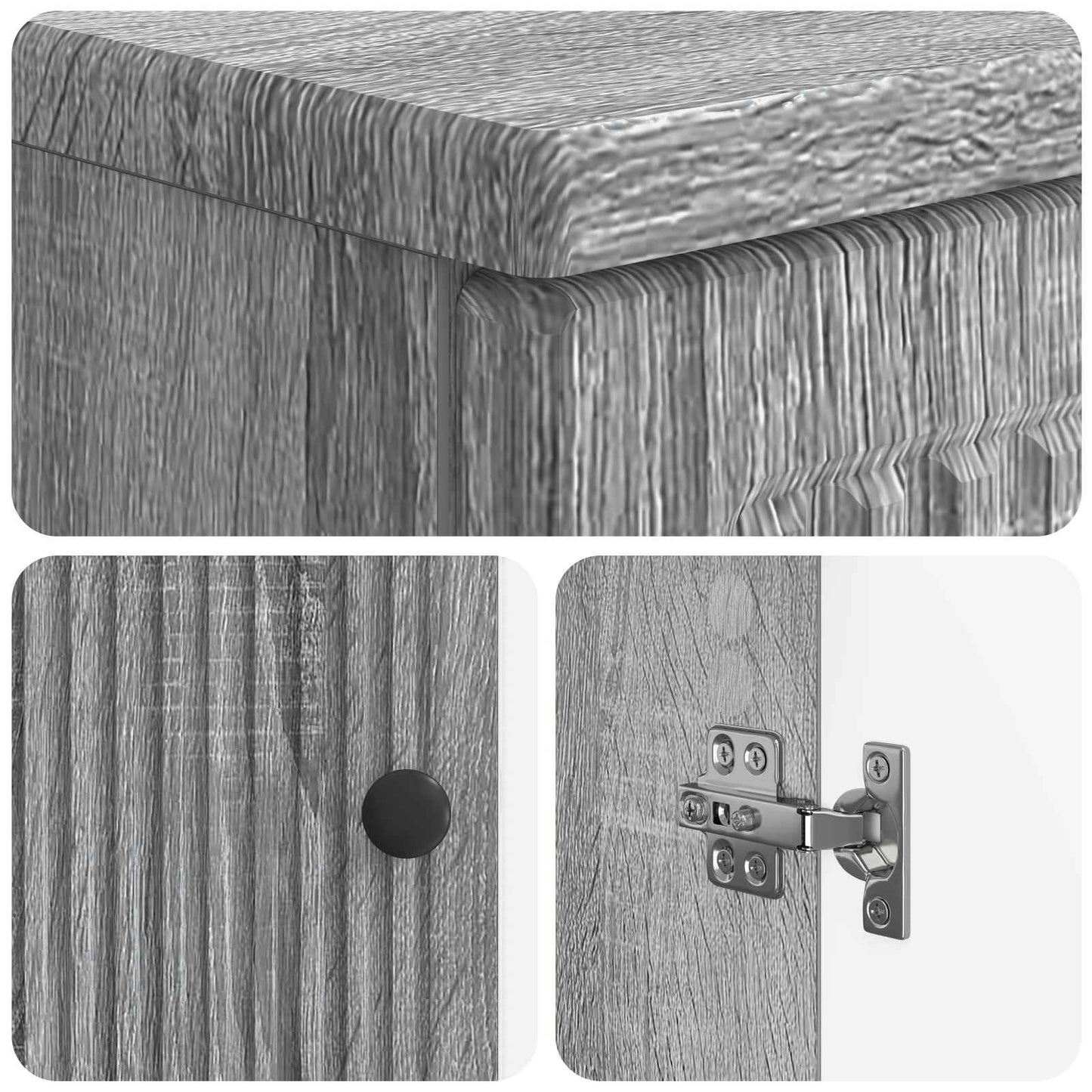 Bathroom Sink Cabinet EDE Grey Sonoma 59.5 x 31.5x 59 cm